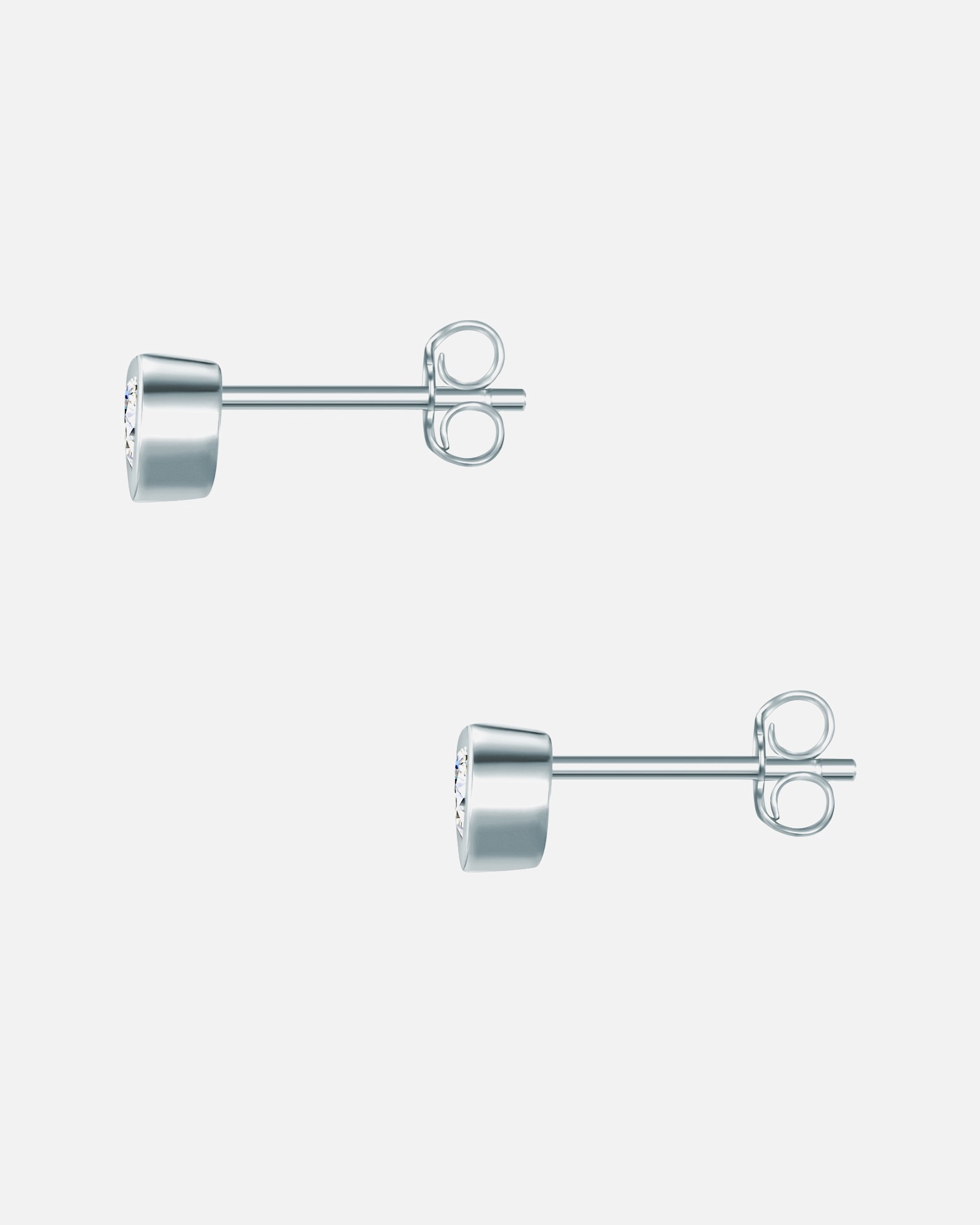 Kolczyki dla Kobieta Rafaela Donata Srebrne kolczyki sztyfty Serce srebro wysokiej próby Cyrkonia srebrny 5,2 mm