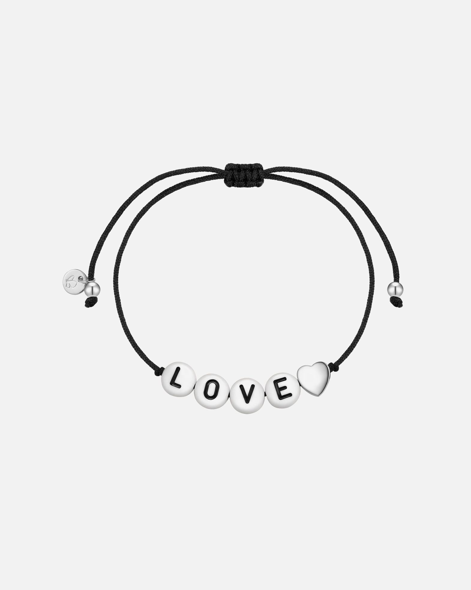 Bransoletka dla Kobieta Bransoletka serce/LOVE z srebra próby 925 w kolorze srebrnym 15,0 - 22,0 cm, flexibel einstellbar