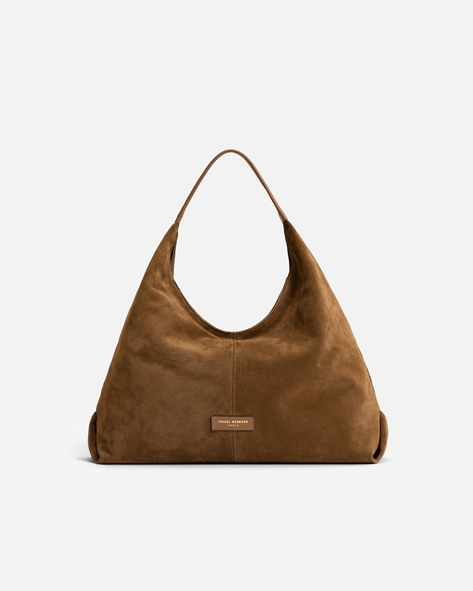 Torba dla Kobieta Isabel Bernard Isabel Bernard Honoré Grace taupefarbene Leder-Schultertasche aus Kalbsleder IB25093-078 Isabel Bernard Honoré Grace braune Wildleder-Schultertasche IB25093-130