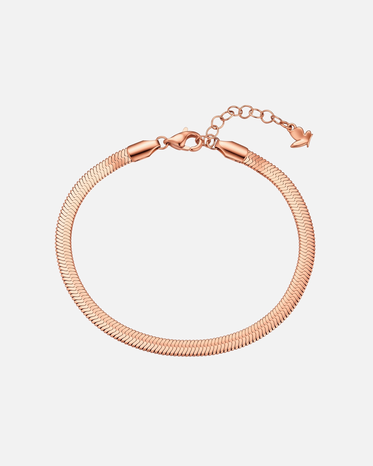 Bransoletka dla Kobieta Bransoletka ze stali nierdzewnej w kolorze Rózowego Zlota 17,0 cm Basislänge + 3,0 cm Verlängerung