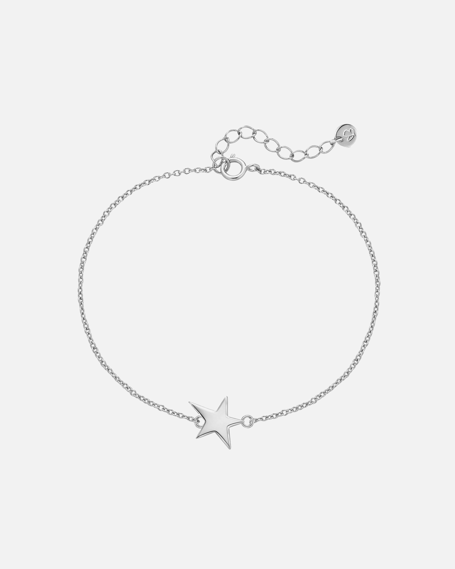 Bransoletka dla Kobieta Bransoletka Gwiazda z Srebro wysokiej próby w Srebrny 17,0 cm Basislänge + 3,0 cm Verlängerung