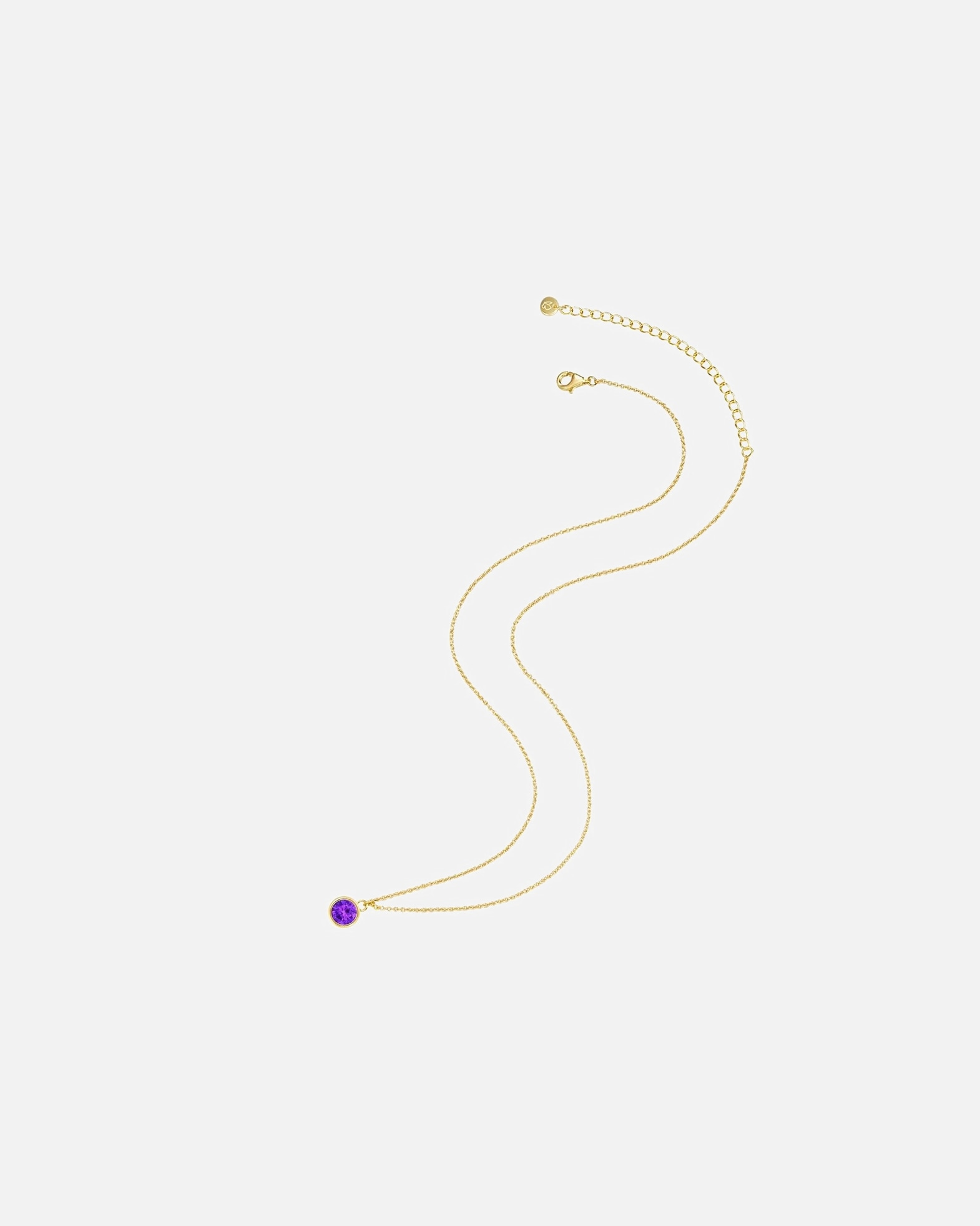 Naszyjnik dla Kobieta Glanzstücke München Naszyjnik srebrny srebro wysokiej próby Ametyst żółte złoto 40,0 cm Basiskette + 5,0 cm Verlängerung