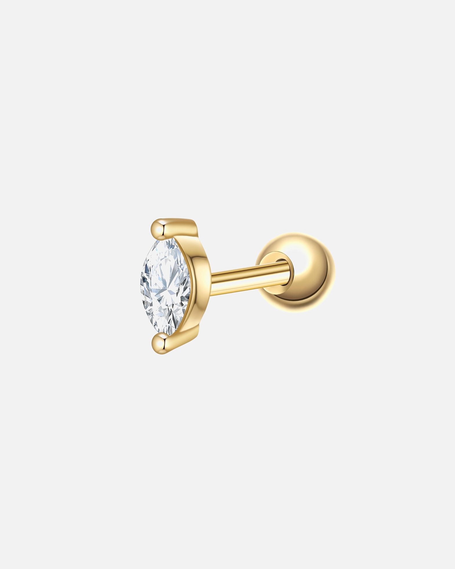 Kolczyki dla Kobieta Glanzstücke München Kolczyki Srebro wysokiej próby Żółte złoto 1,9 mm