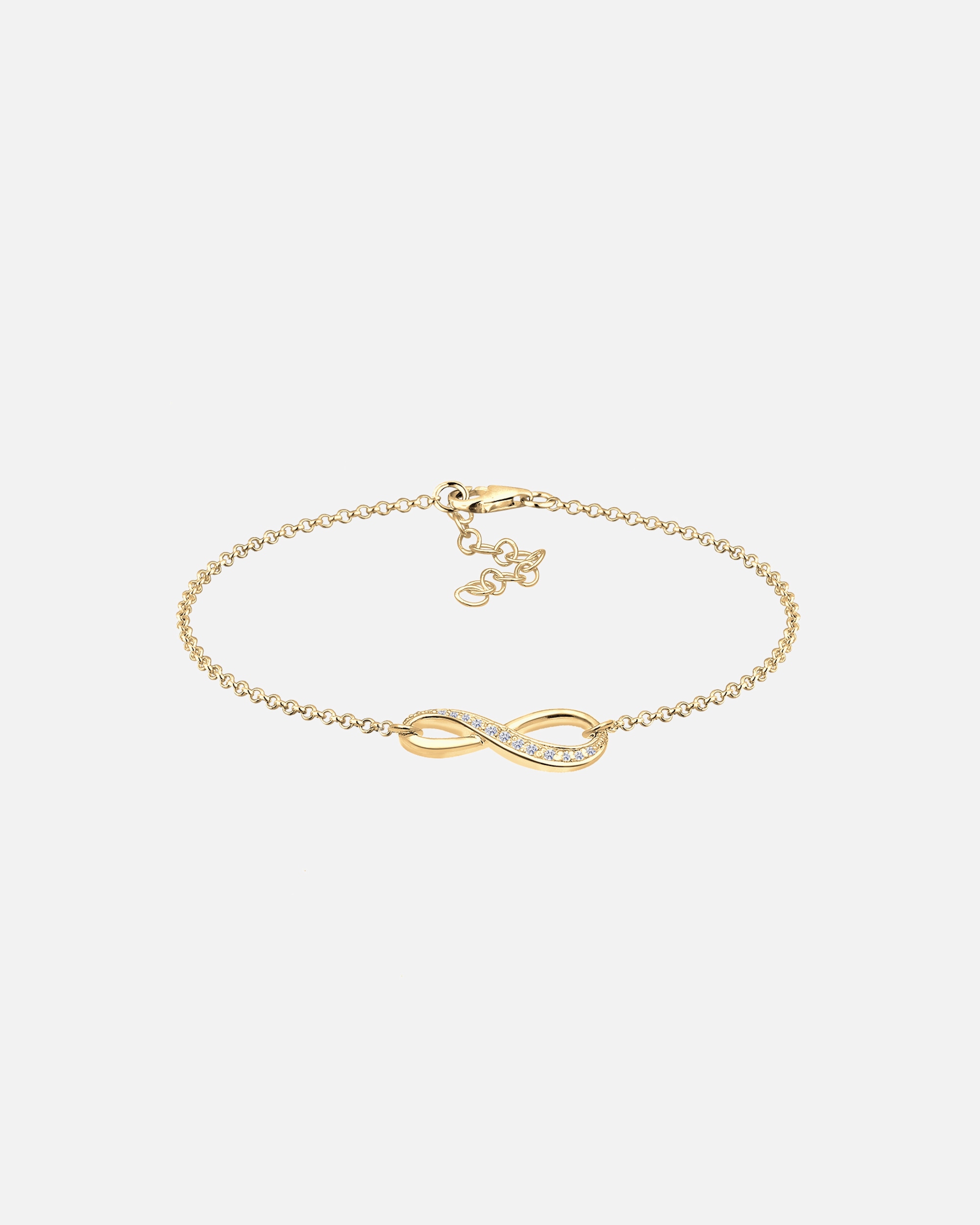 Bransoletka dla Kobieta Elli Damski symbol nieskończoności z kryształami cyrkonii, srebro próby 925 Sterling Silver 16