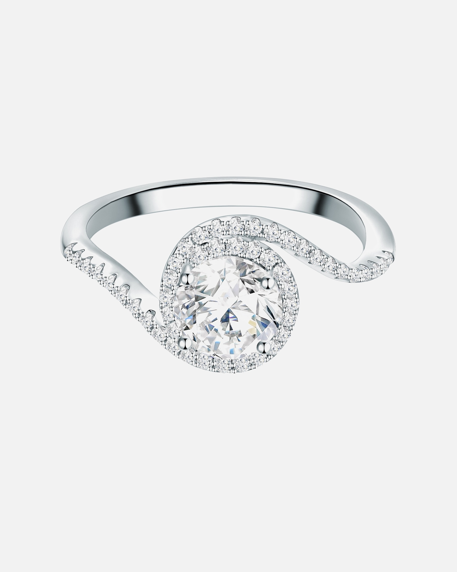 Pierścionek dla Kobieta Srebrny pierścionek srebro wysokiej próby Cyrkonia srebrny 58