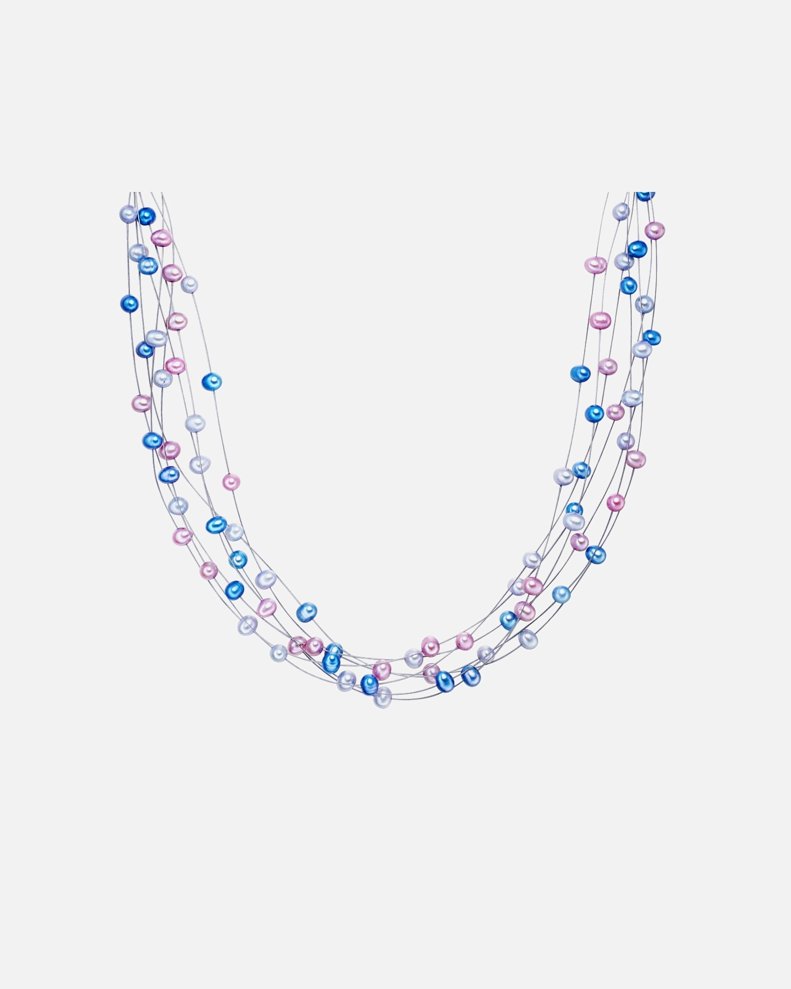 Naszyjnik dla Kobieta Valero Pearls Naszyjnik z pereł srebro wysokiej próby Perła hodowlana słodkowodna srebrny 42 cm + 5 cm