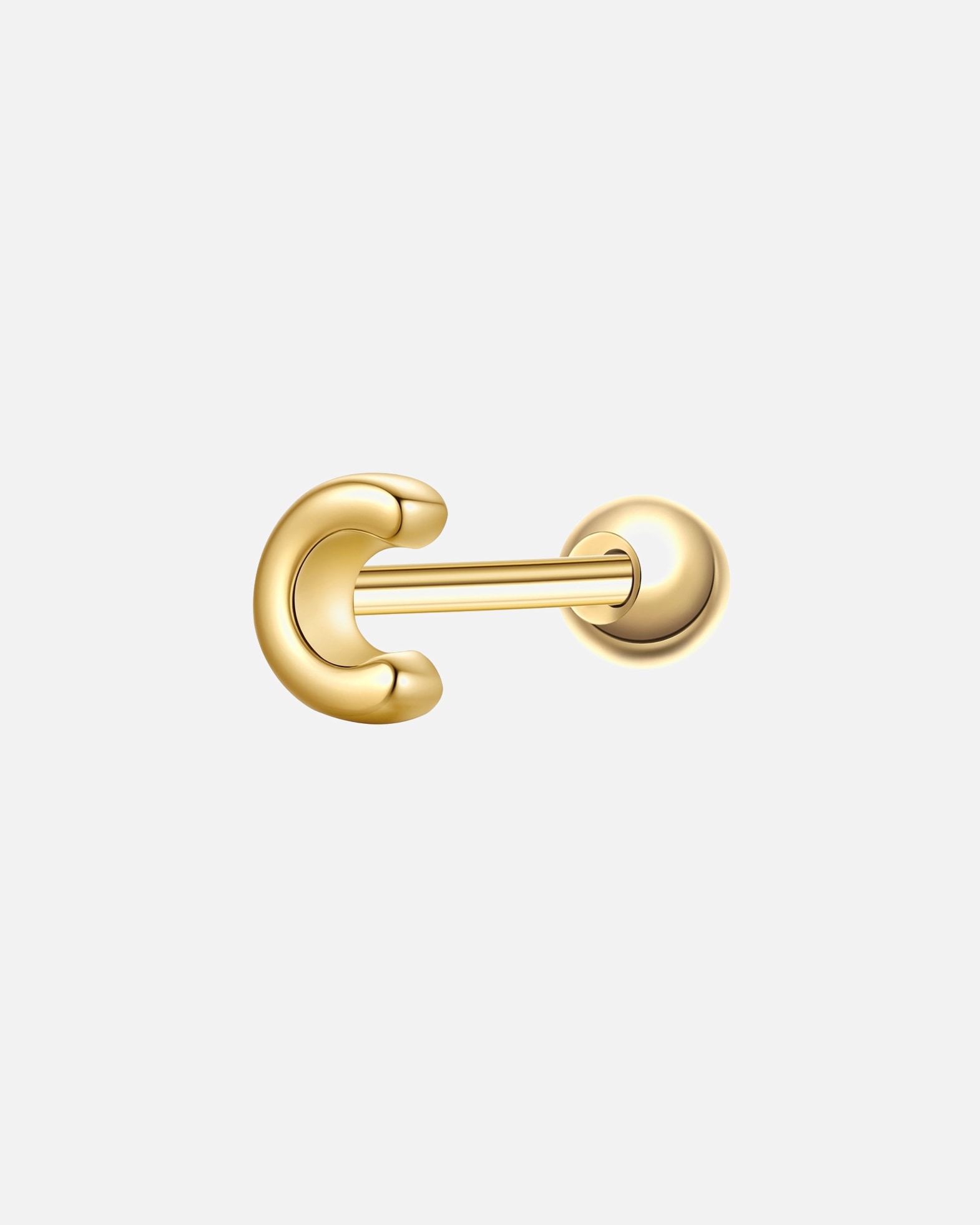 Kolczyki dla Kobieta Glanzstücke München Piercing Litera C ze srebra próby 925 w kolorze zlotym 4,3 mm