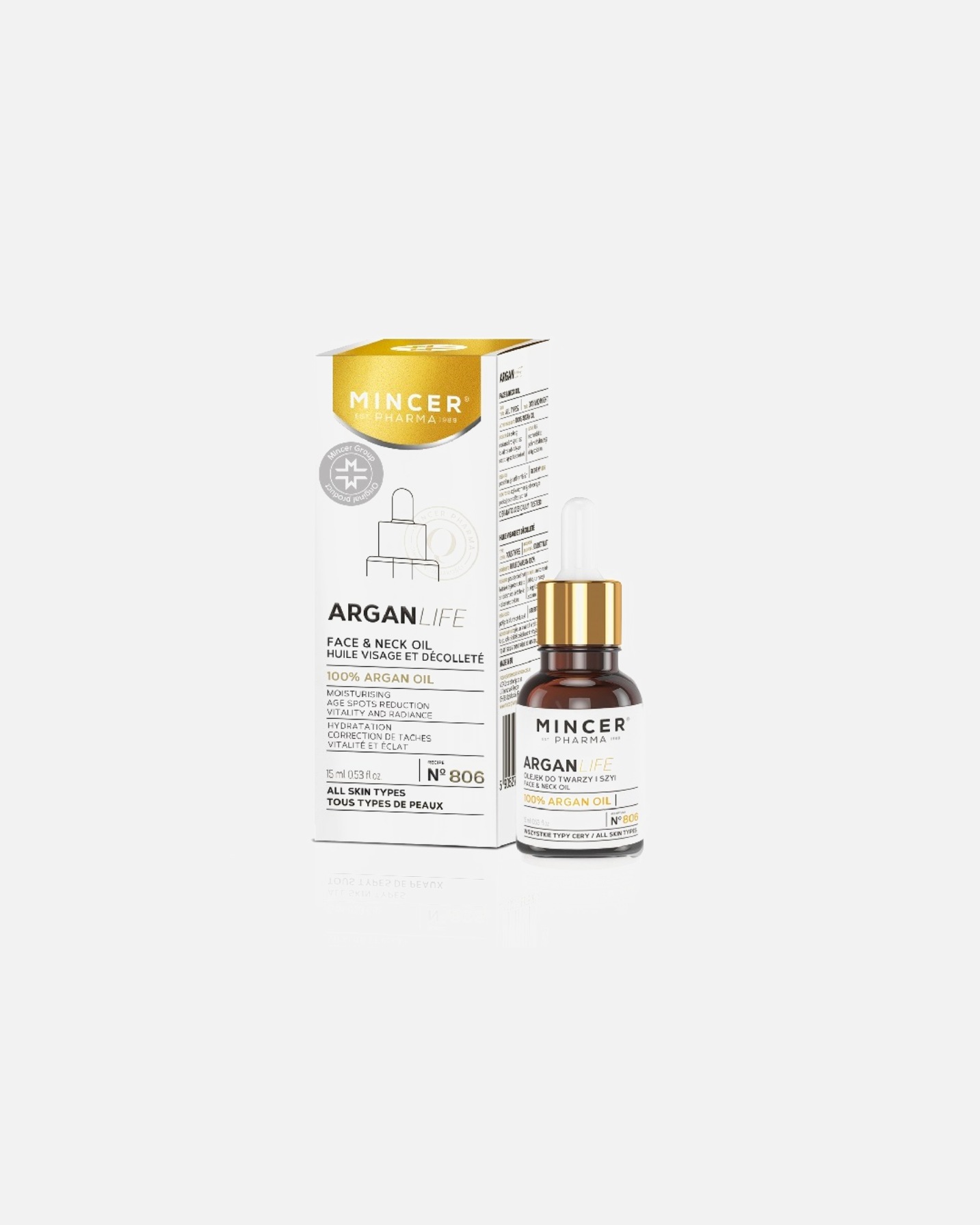 Olejek do twarzy dla Kobieta Mincer ArganLife 15 ml