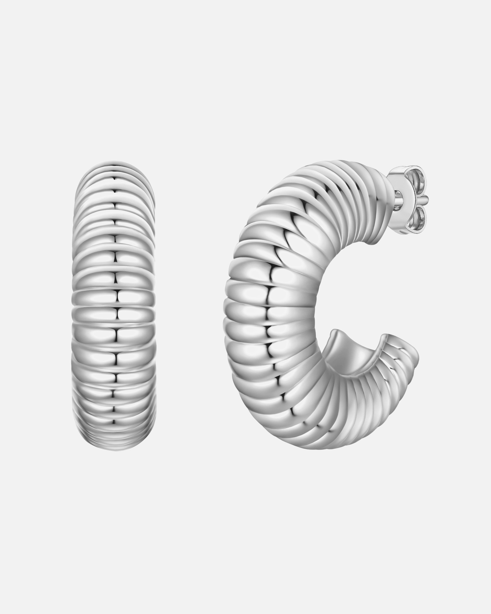 Obrączki dla Kobieta Yokoamii Kolczyki kola z metalowego stopu w srebrze 20,5 mm