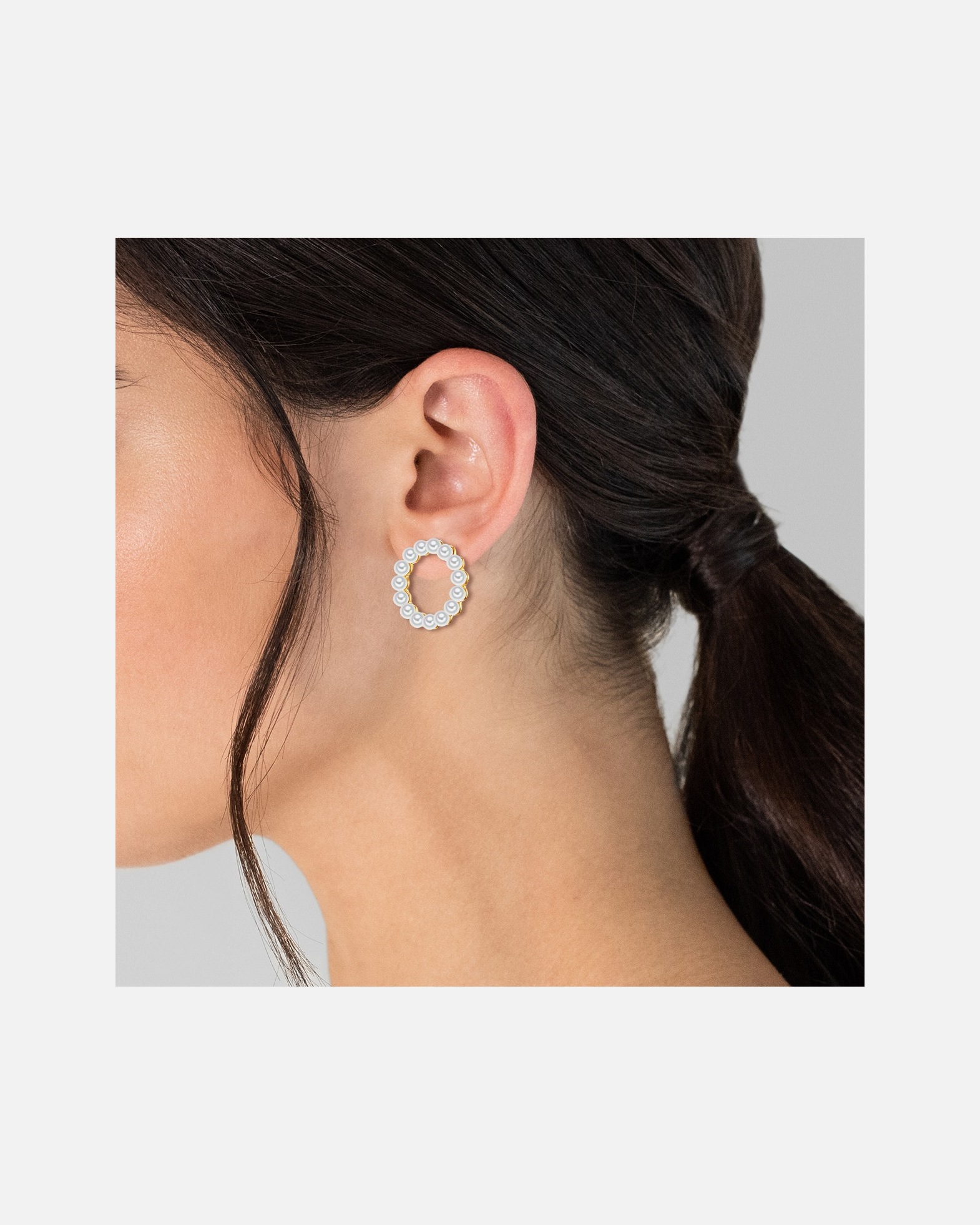 Kolczyki dla Kobieta Lulu & Jane Mosiadz Sztuczna perła 18,3 mm