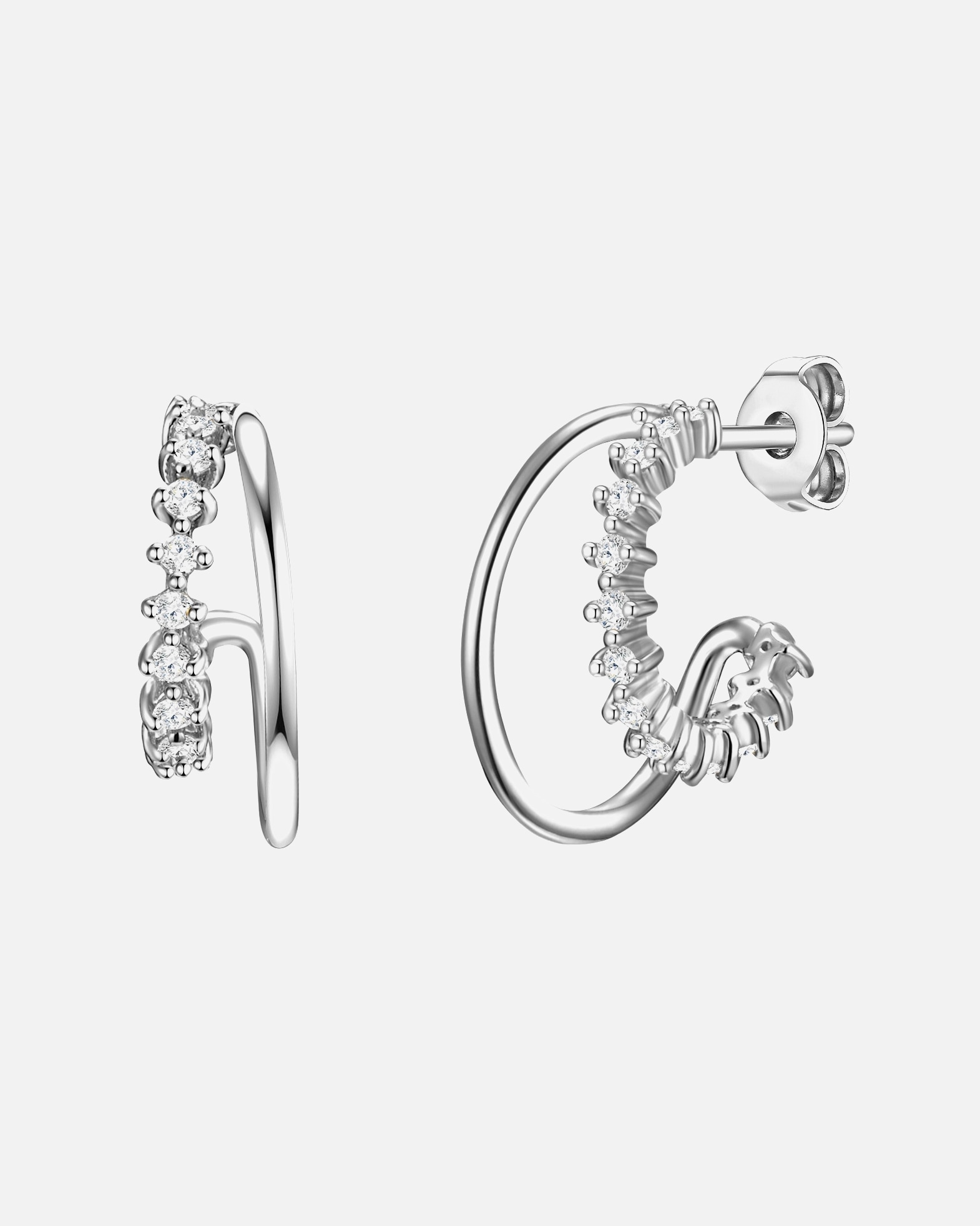 Obrączki dla Kobieta Glanzstücke München Kolczyki z Srebro wysokiej próby w Srebrny 16,0 mm