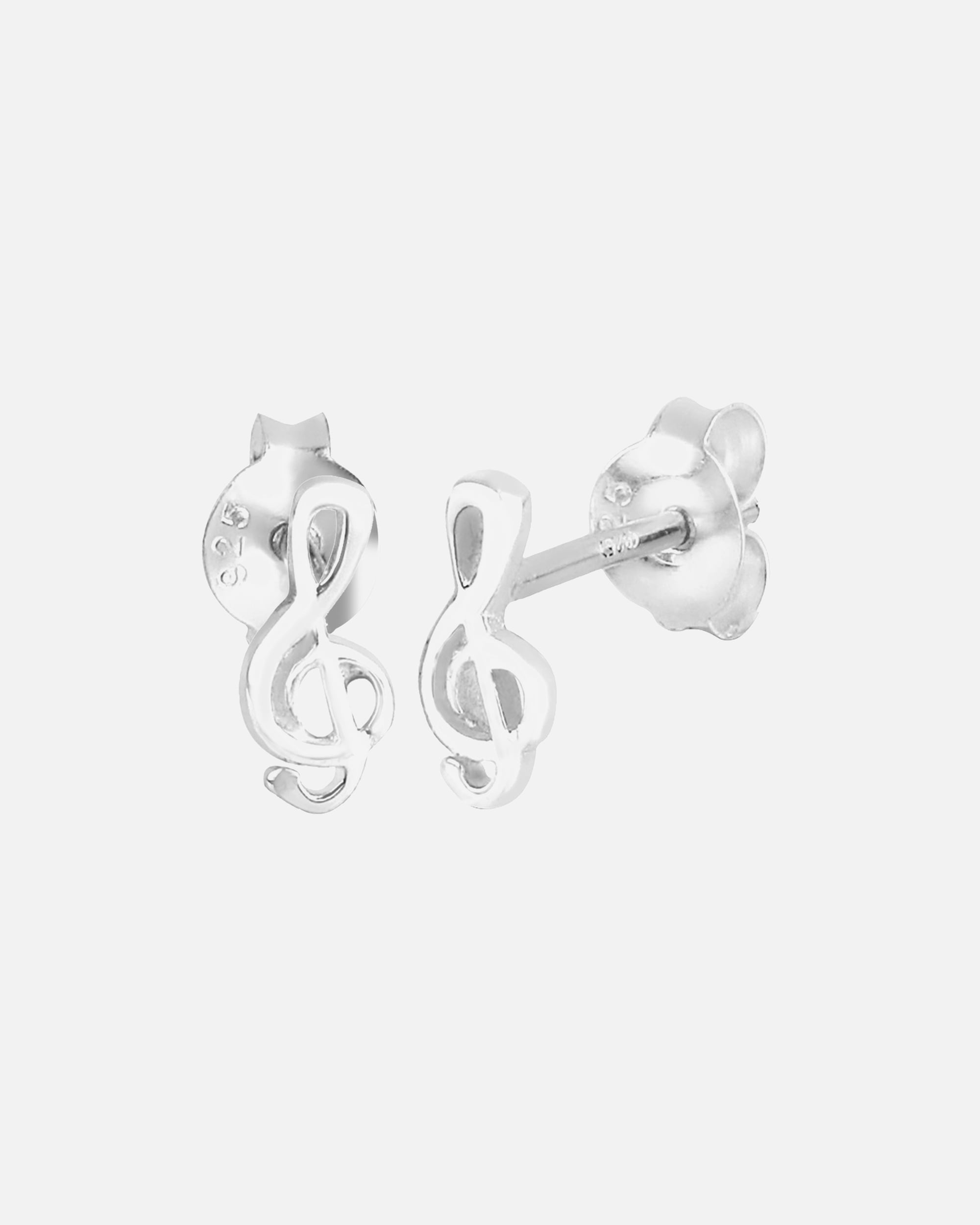 Kolczyki dla Kobieta Elli Damskie kolczyki wkrętki klucz wiolinowy Muzyka Melodia w srebrze próby 925 Sterling Silver silberfarben