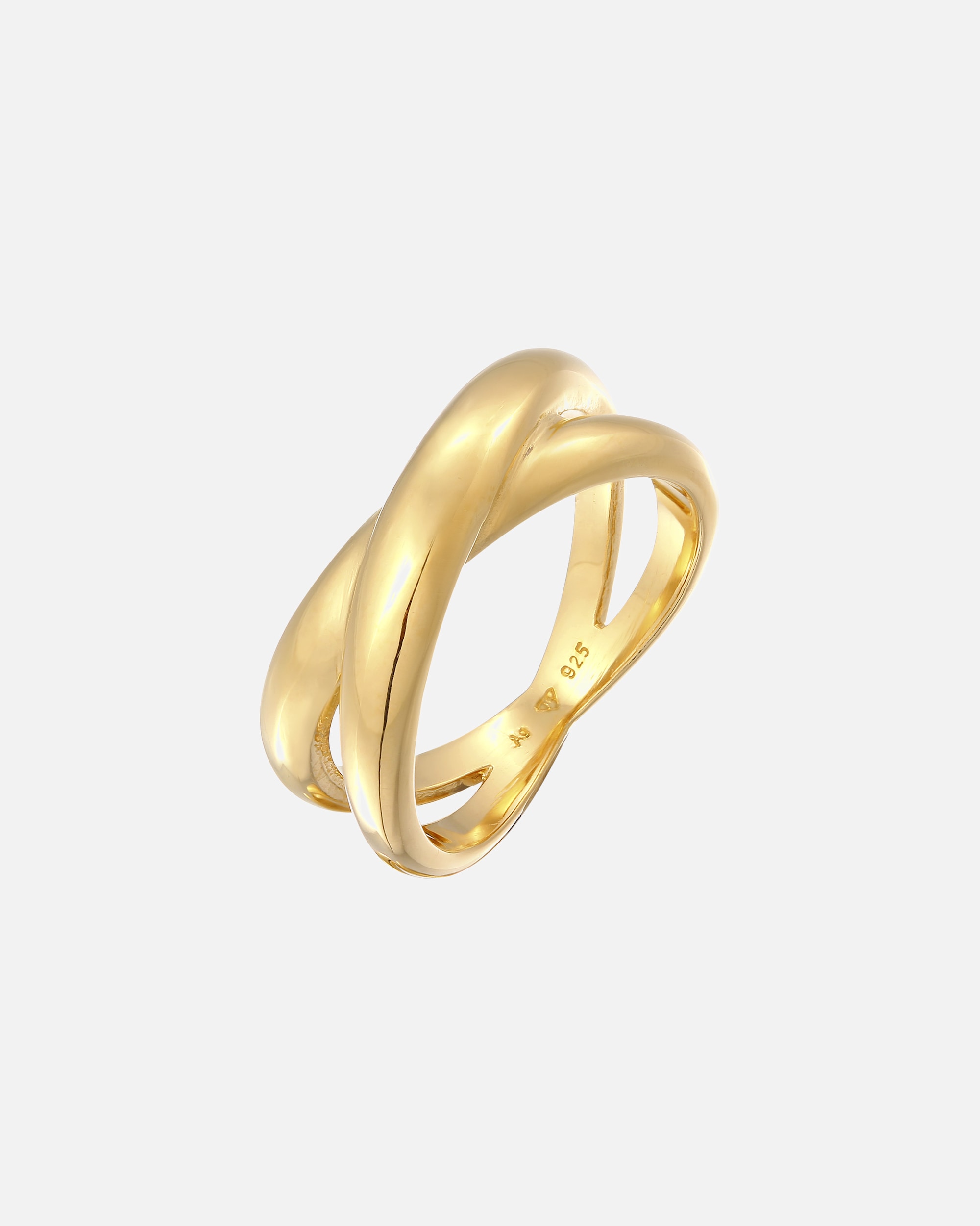 Pierścionek dla Kobieta Elli Damska obrączka w formie X krzyżyk Trend w srebrze próby 925 Sterling Silver 52