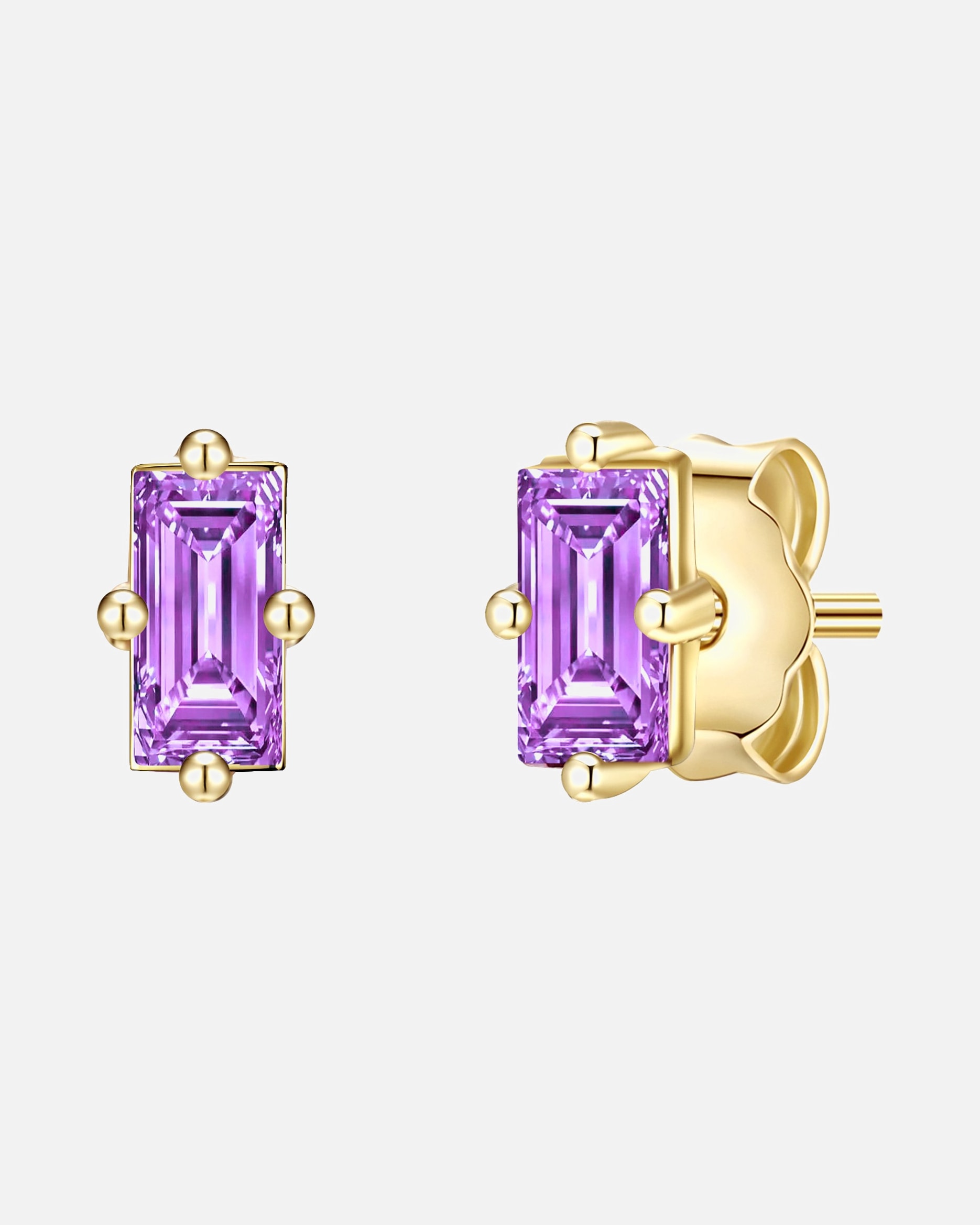 Kolczyki dla Kobieta Glanzstücke München Srebrne kolczyki sztyfty srebro wysokiej próby Cyrkonia żółte złoto 4,9 mm