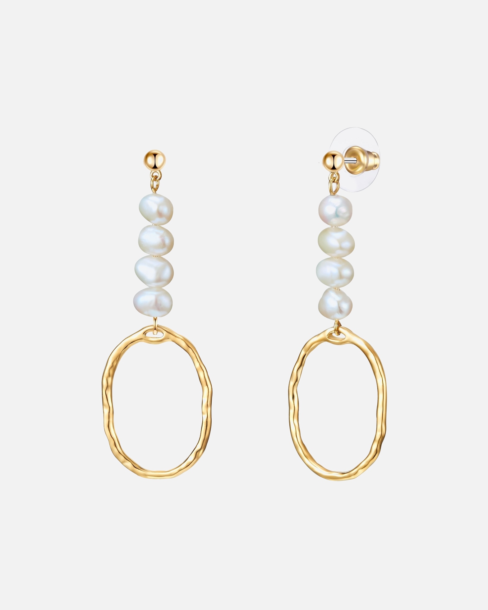 Kolczyki dla Kobieta Mosiadz Perła hodowlana słodkowodna 60,2 mm