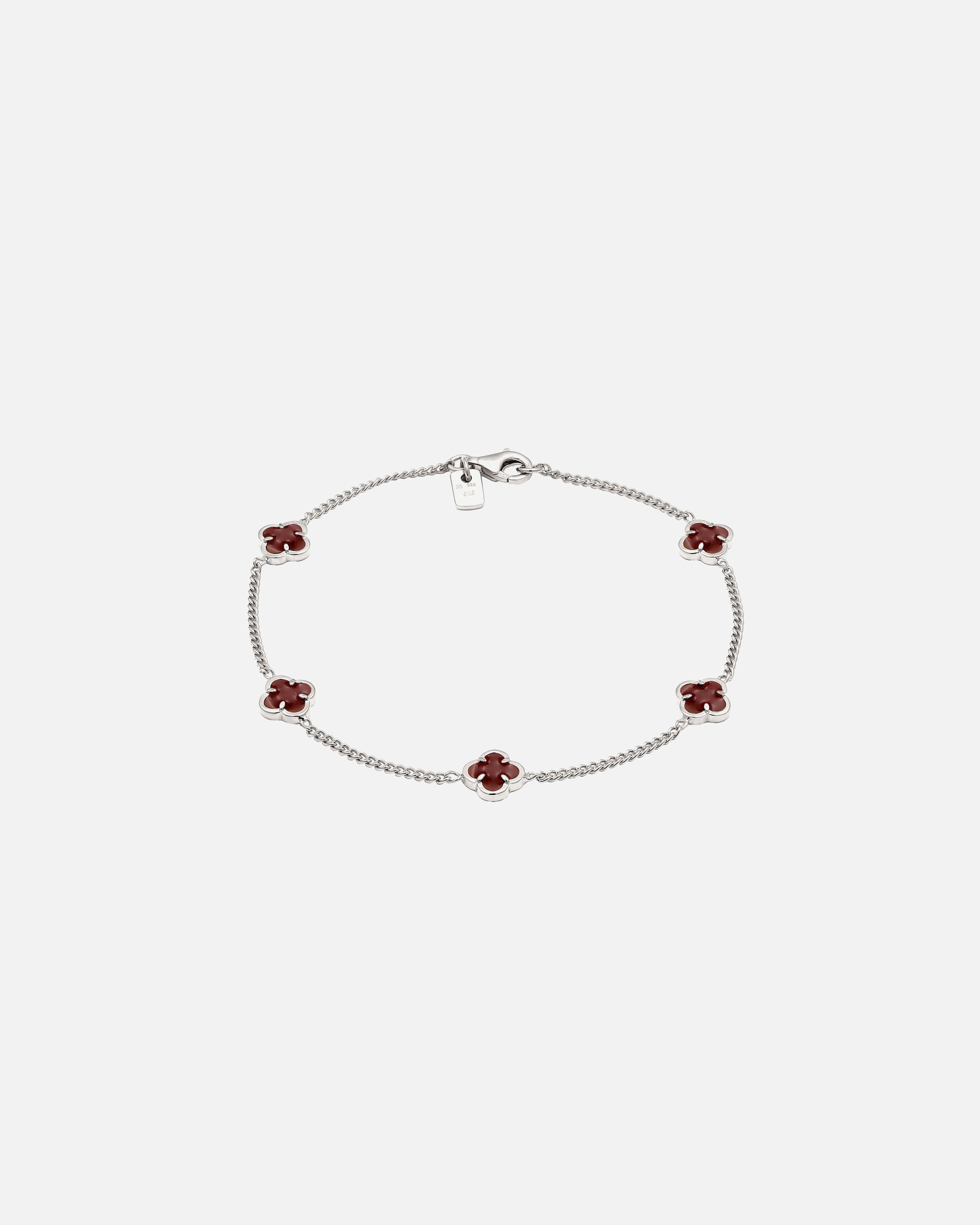 Bransoletka dla Mężczyzna KUZZOI Bransoletka Męska Wisiorek Koniczyna Łańcuszek Pancerny 925 Sterling Silver Pozłacany Lato / Plażowe Złoto 21 cm 19