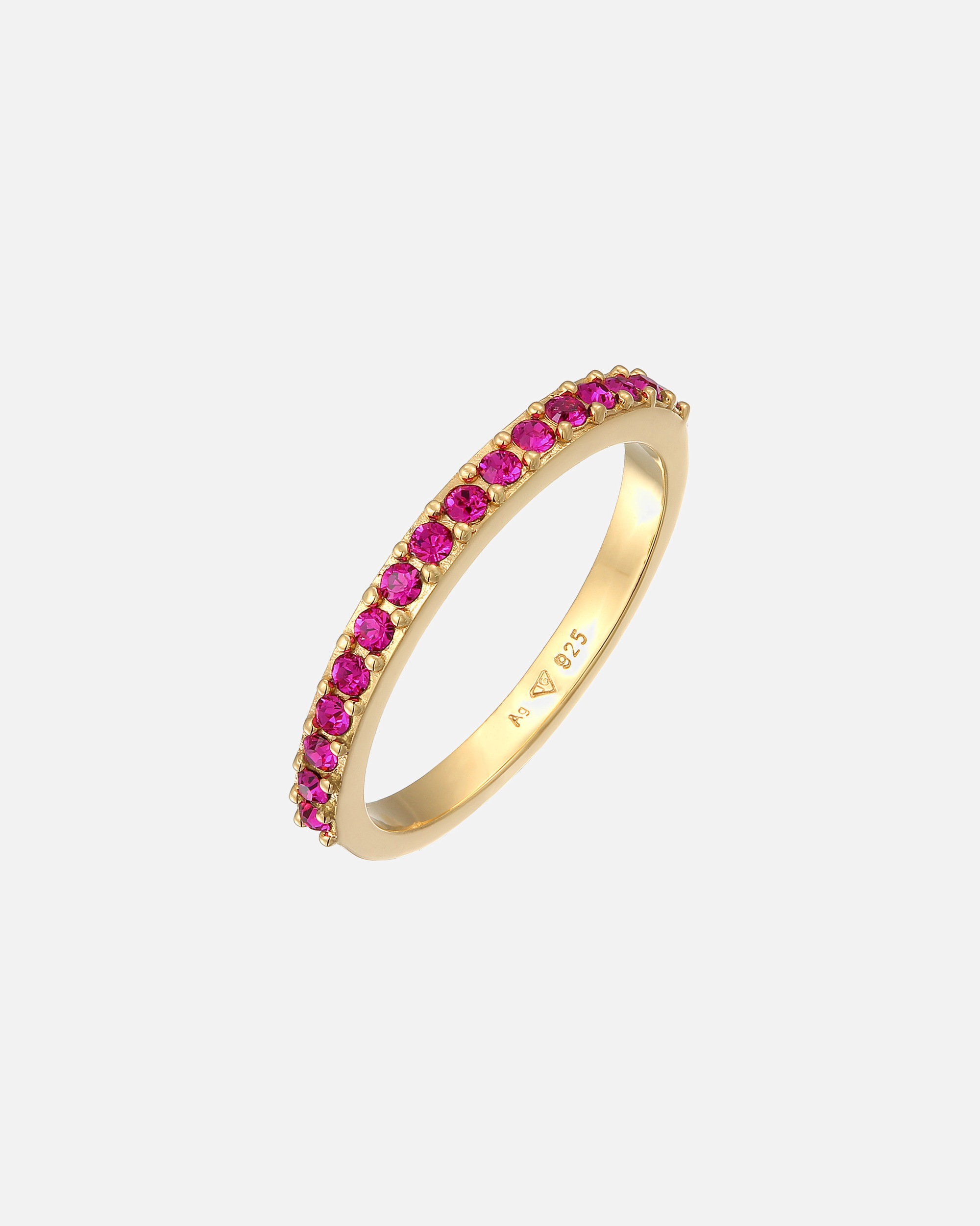 Pierścionek dla Kobieta Elli Damska obrączka Memoire z kryształami w srebrze próby 925 Sterling Silver 54