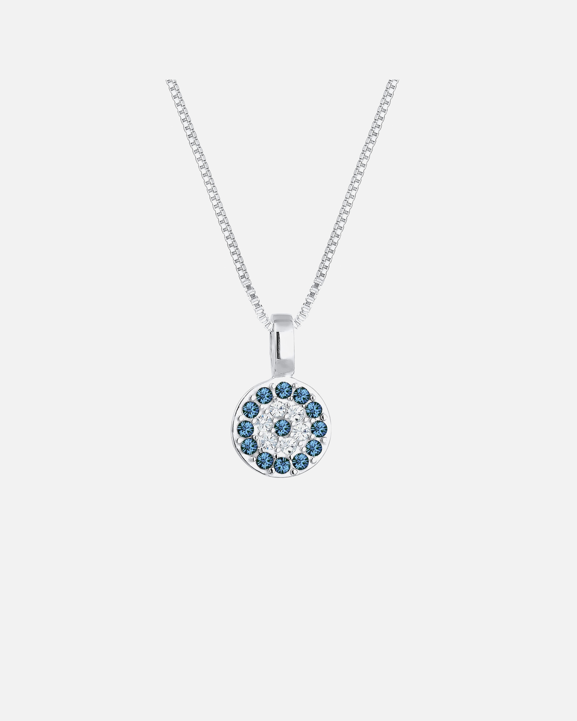 Naszyjnik dla Kobieta Elli Damski wisiorek Evil Eye z kryształami ze srebra próby 925 sterling silver silberfarben