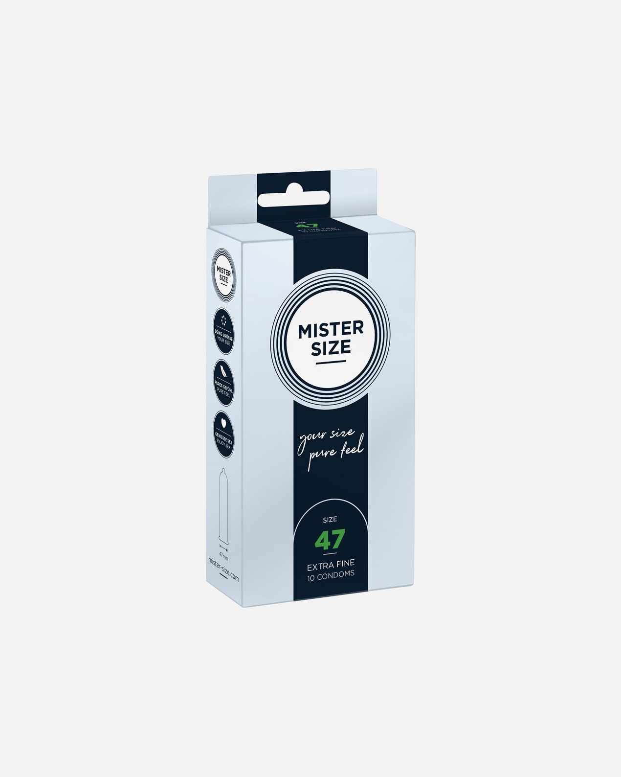 Prezerwatywa dla Mężczyzna Mister Size Pure Feel 47 mm - Size XS 10 szt.