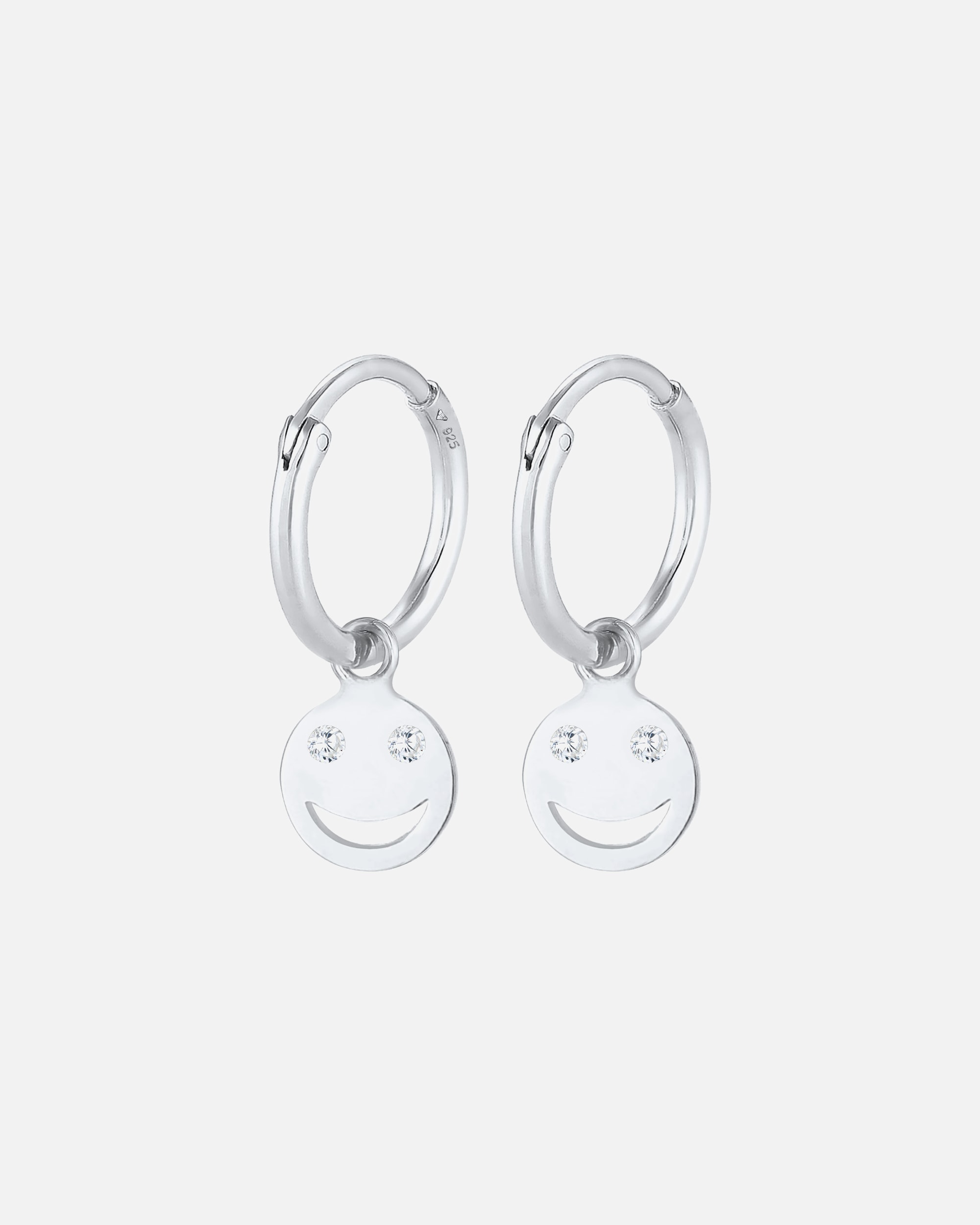 Obrączki dla Kobieta Elli Damskie kreole Trend z kryształami cyrkonii w srebrze 925 Sterling Silver silberfarben