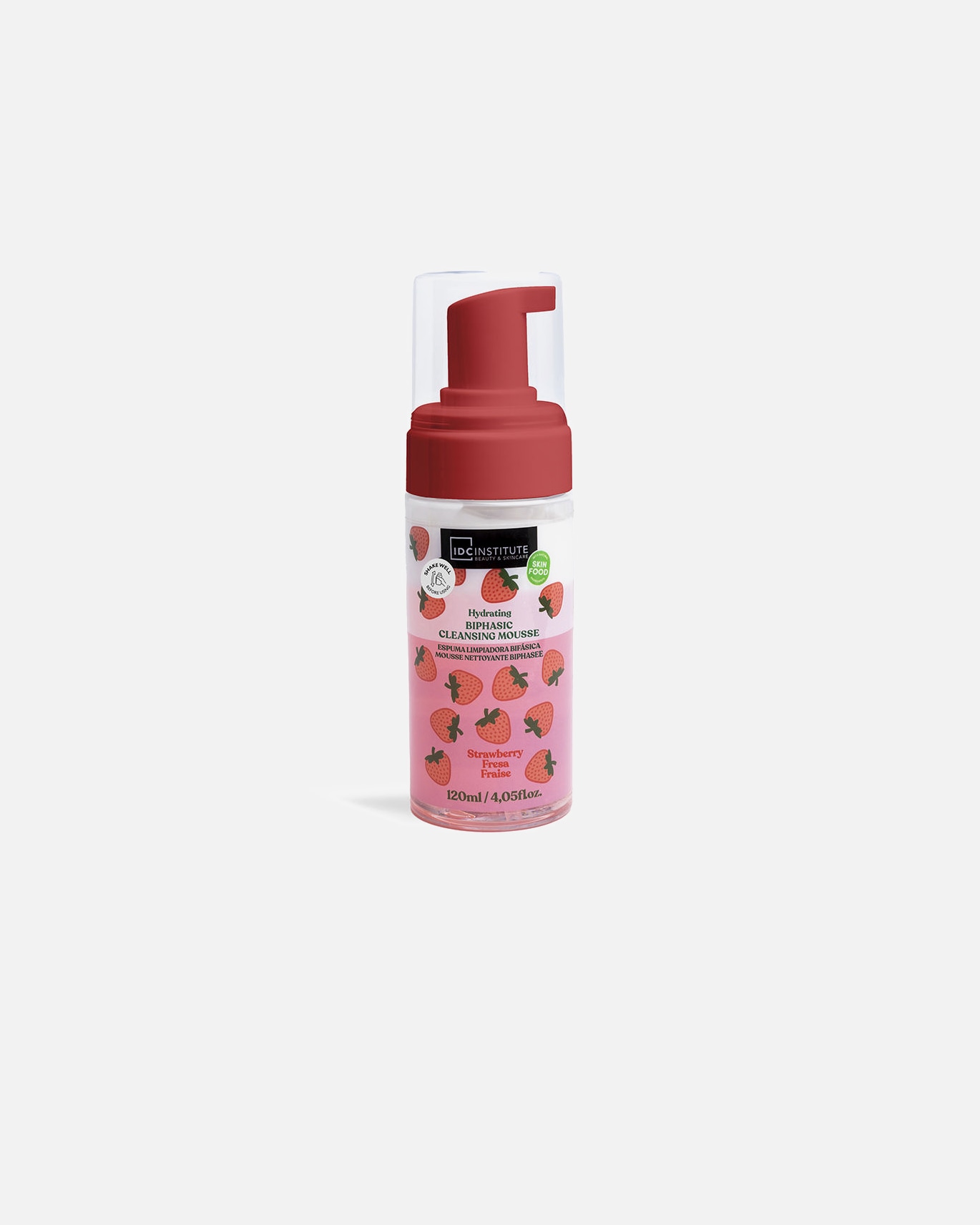 Pianka do mycia twarzy dla Unisex IDC Nawilżająca pianka oczyszczająca o zapachu truskawek 120 ml