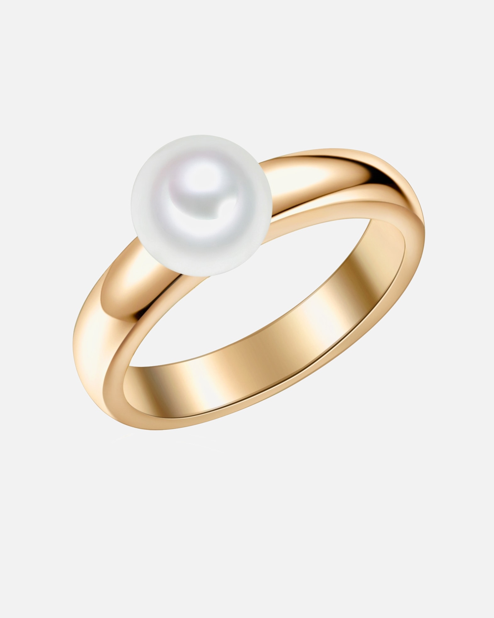 Pierścionek dla Kobieta Valero Pearls Srebrny pierścionek srebro wysokiej próby Perła hodowlana słodkowodna żółte złoto 56