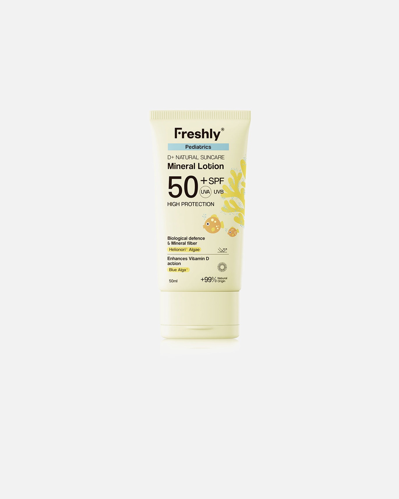 Ochrona przeciwsłoneczna dla dzieci dla Unisex PEDIATRICS D+ NATURALNY MLECZKO SŁONECZNE mineralne SPF50+ 50 ml