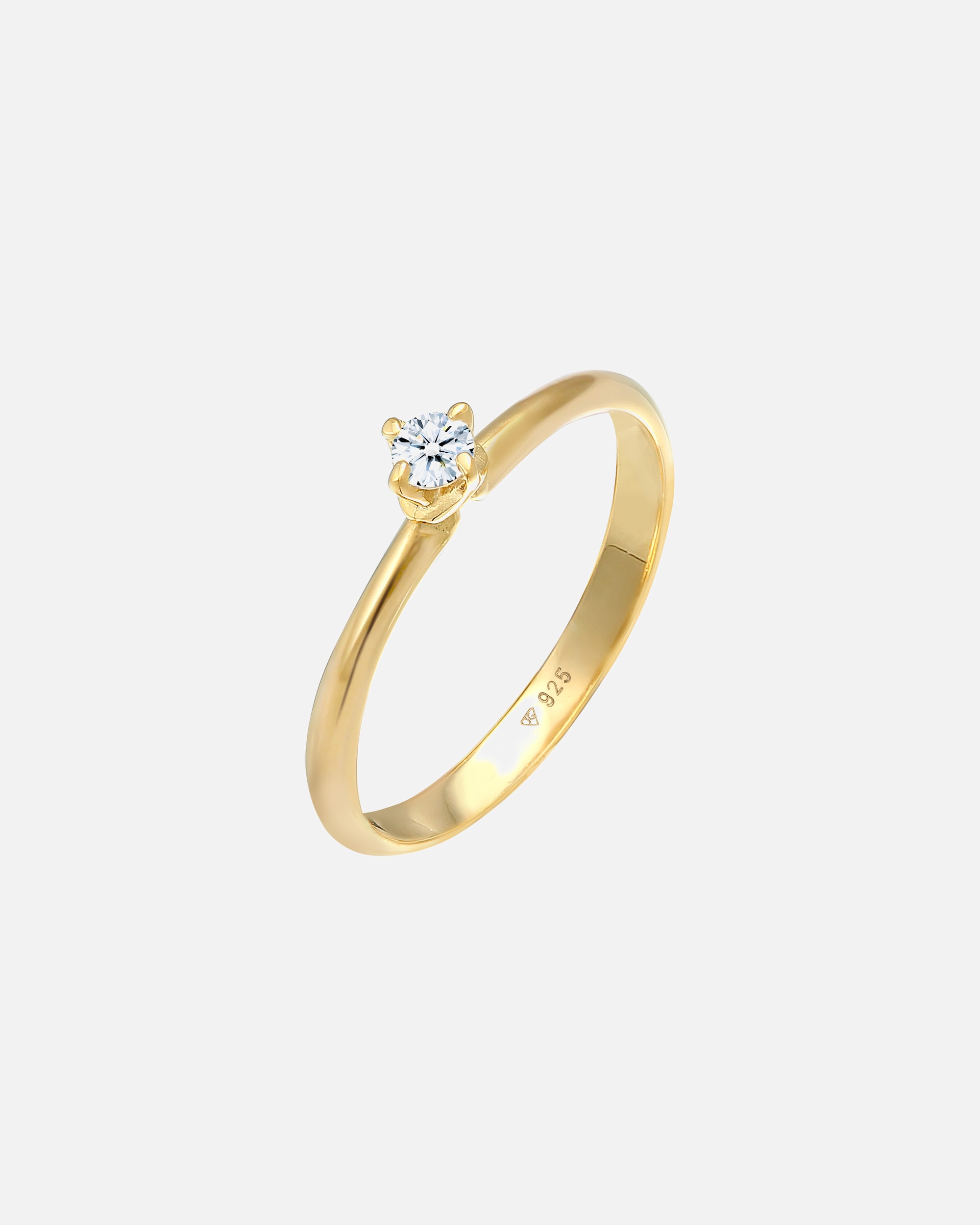Pierścionek dla Kobieta Elli DIAMONDS Damski pierścionek filigranowy Classic z diamentem (0.11 ct.) w srebrze 925 Sterling Silver 56