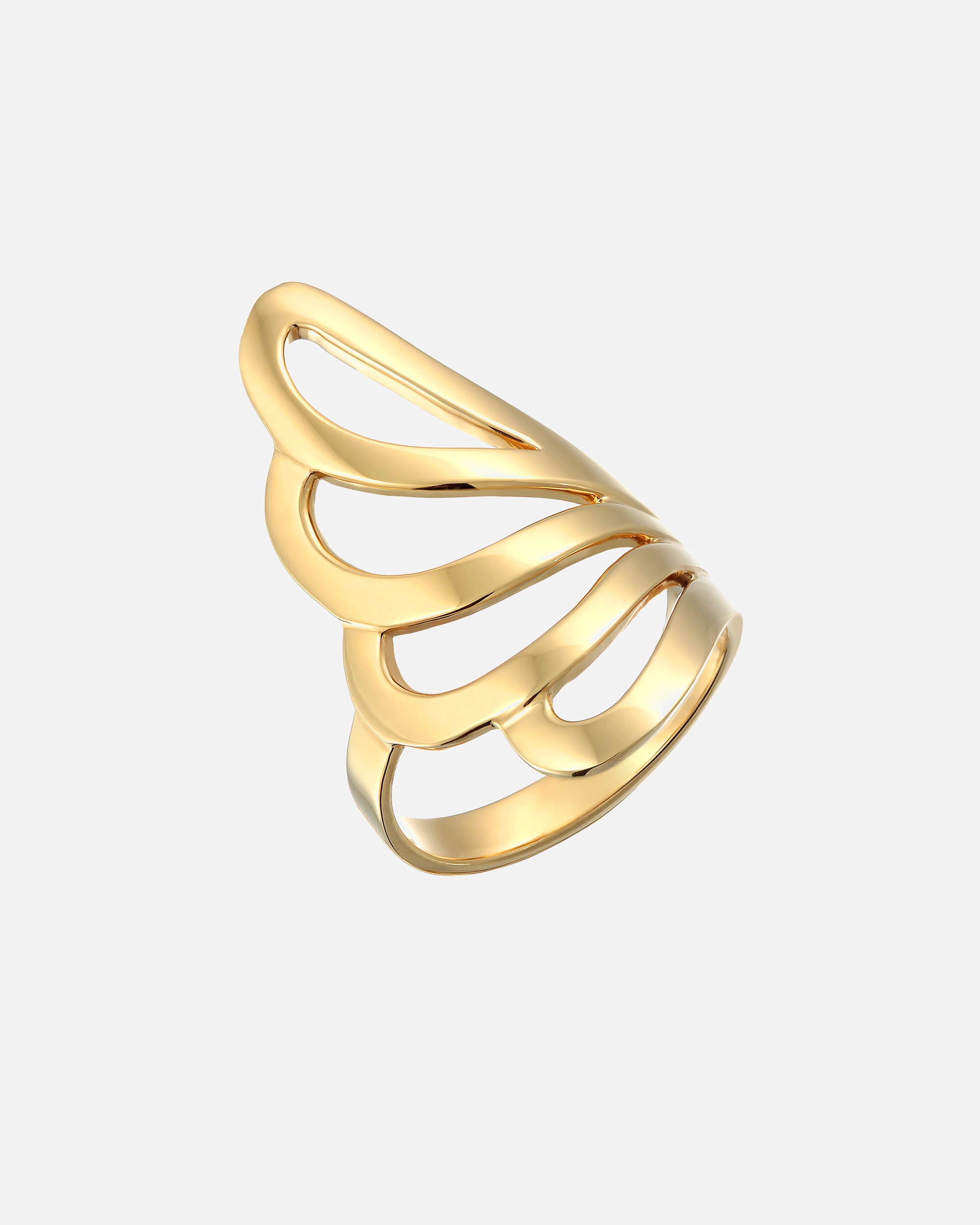 Pierścionek dla Kobieta Nenalina Damski Statement Basic Fala Geo ze srebra próby 925 Sterling Silver 56