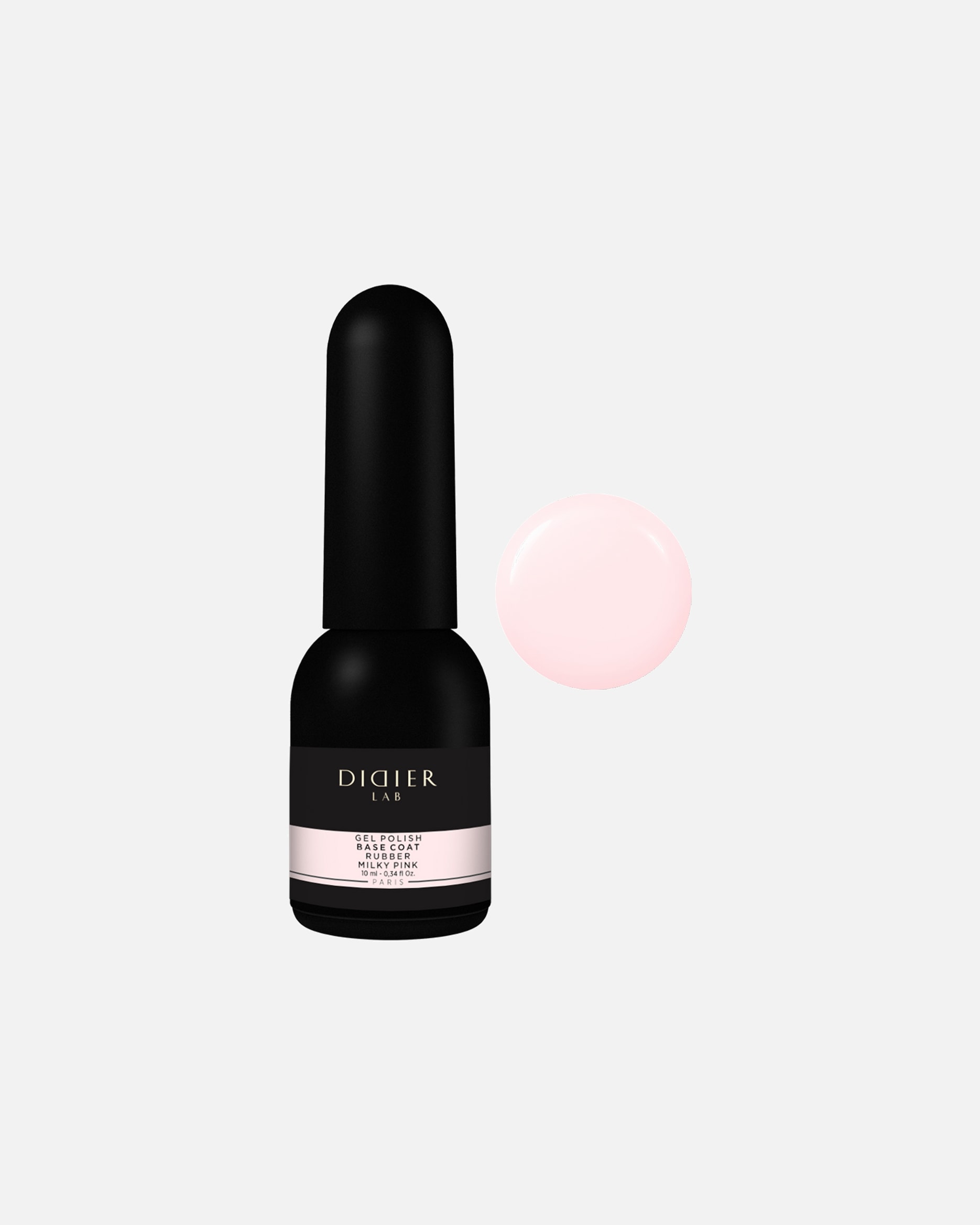 Lakier do paznokci dla Unisex Didier LAB Kamuflująca baza kauczukowa milky pink