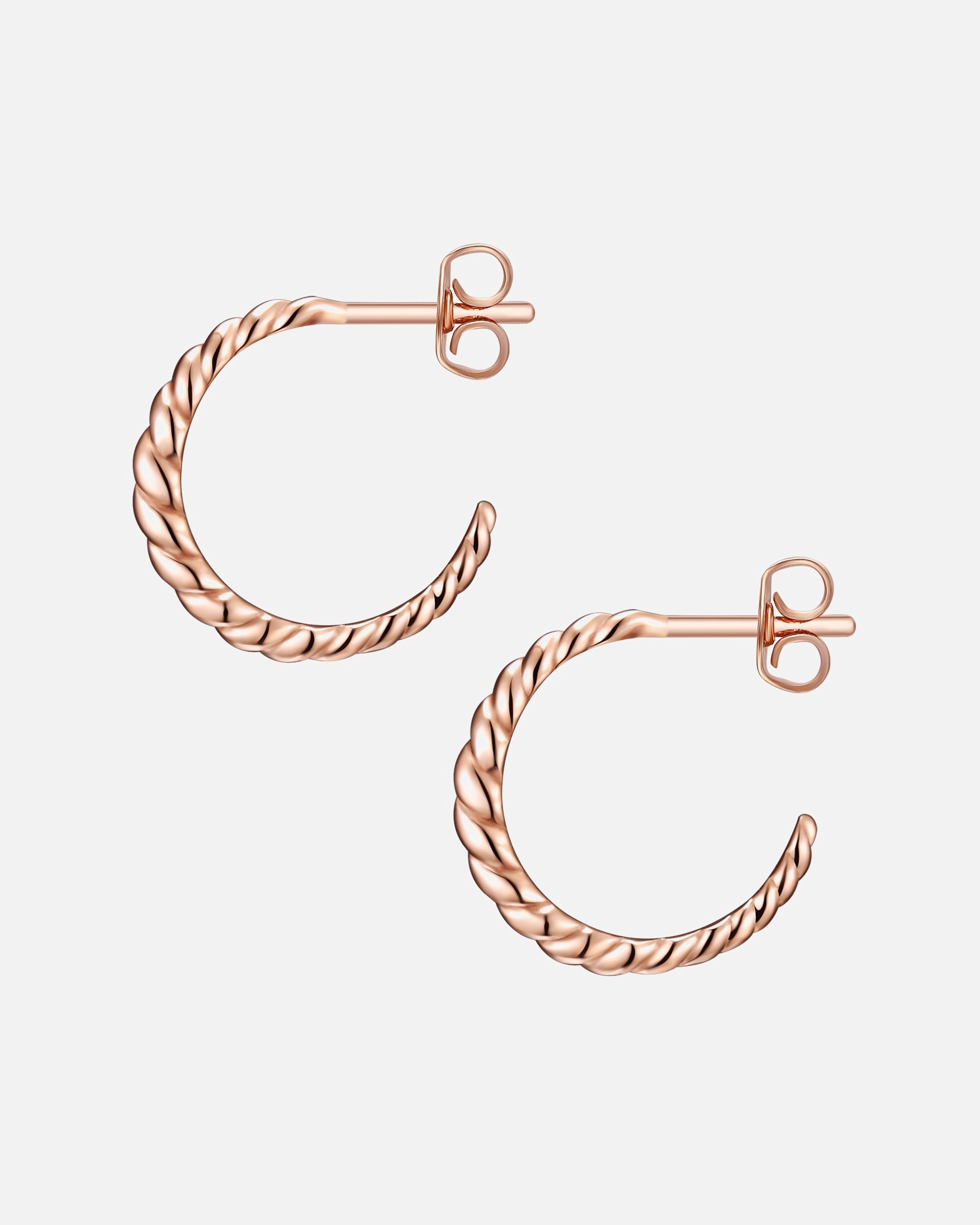 Kolczyki dla Kobieta Glanzstücke München Srebrne kolczyki kreole srebro wysokiej próby Róza 16,1 mm