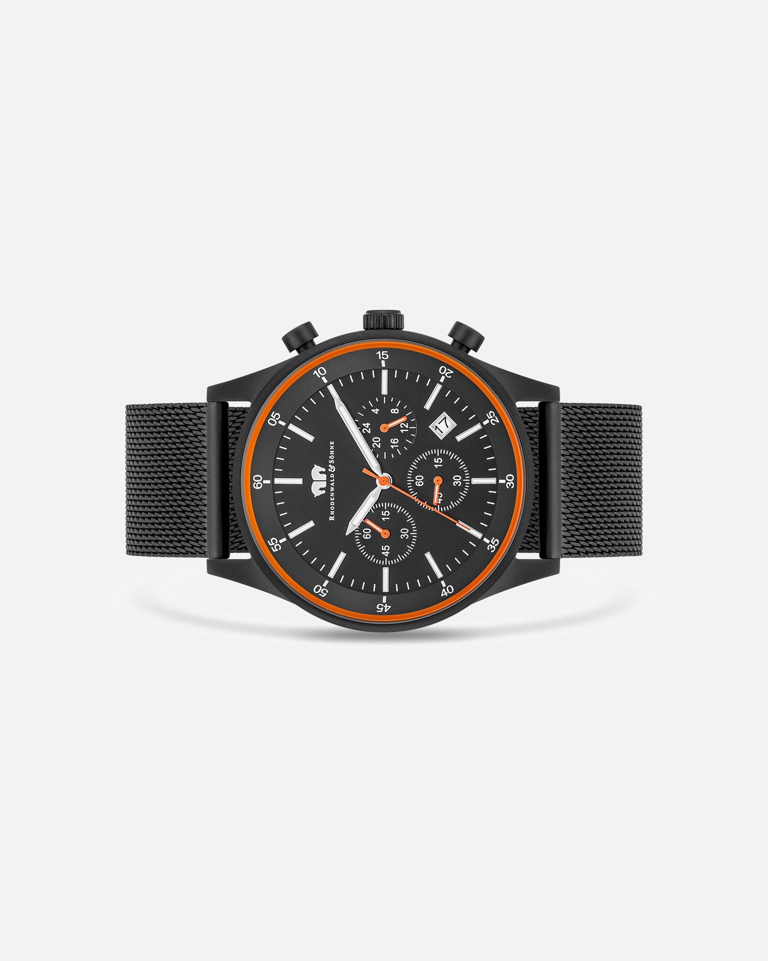 Zegar dla Mężczyzna Rhodenwald & Söhne Chronograf Goodwill Czarny Stal nierdzewna Czarny 43,0 mm