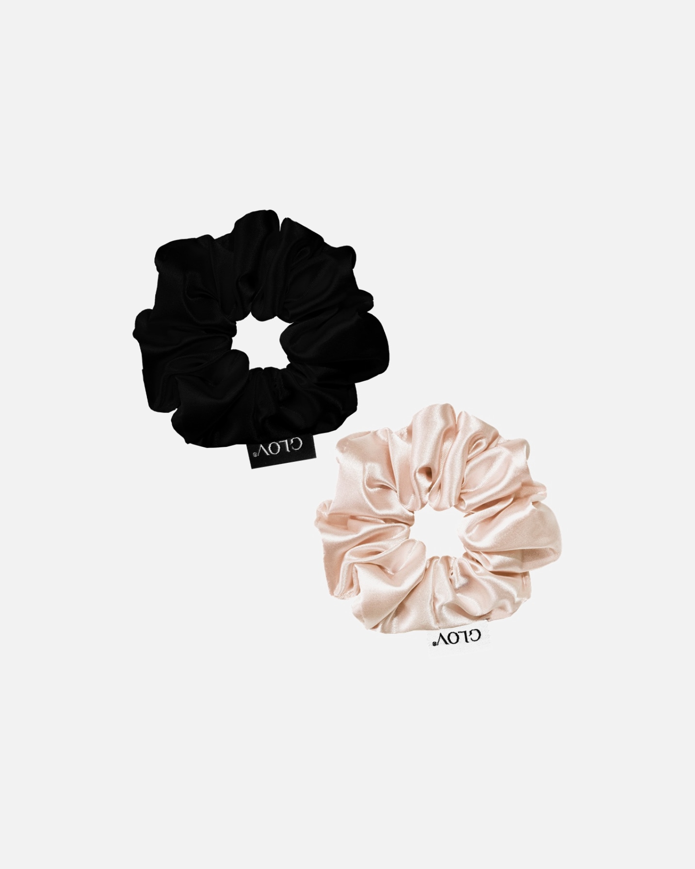 Gumka do włosów dla Kobieta GLOV Satin Scrunchies Champagne/Black