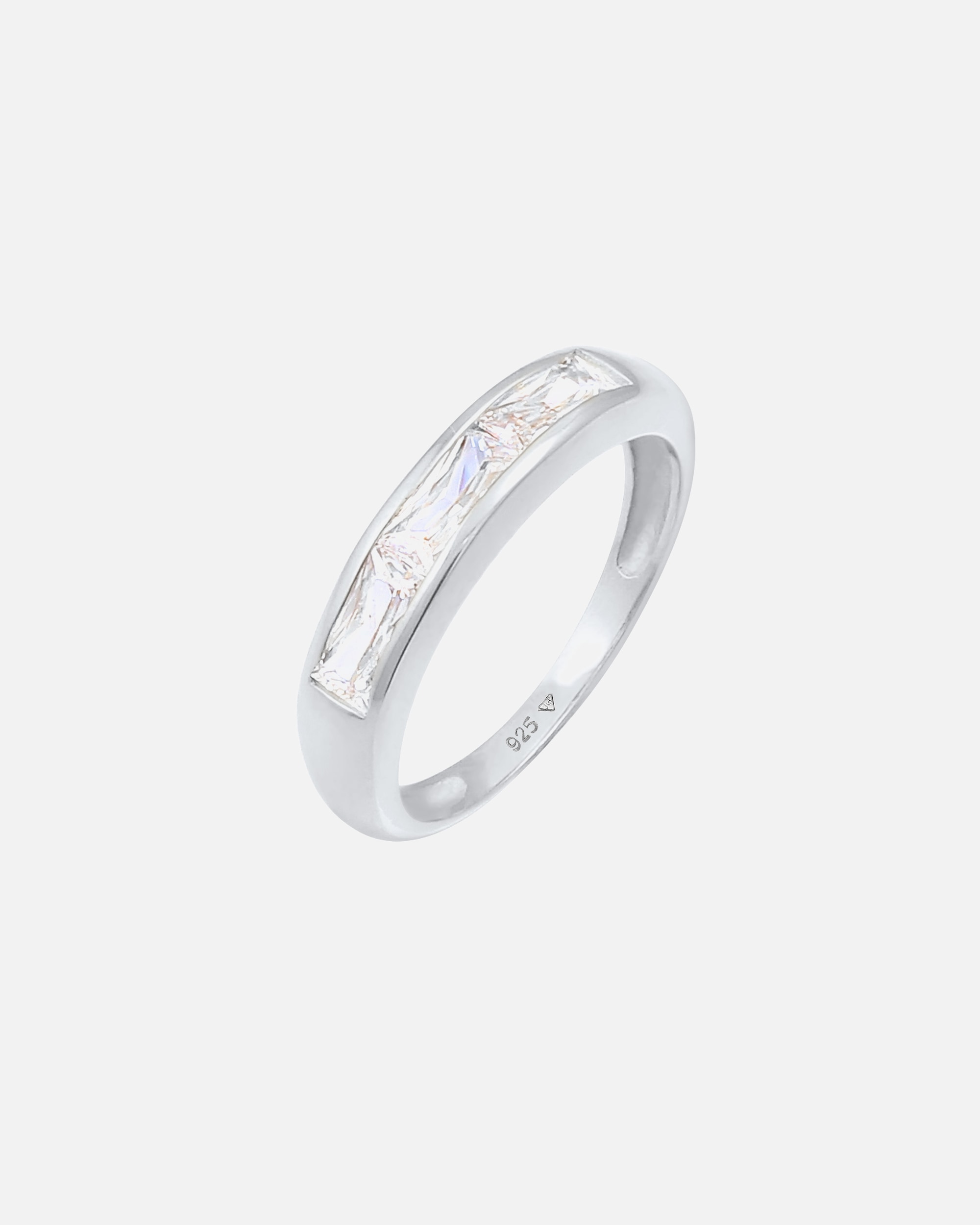 Pierścionek dla Kobieta Elli Damskie lśniące Oświadczenie z kryształami cyrkonu w 925 r. Srebrno-srebrne pozłacane 58