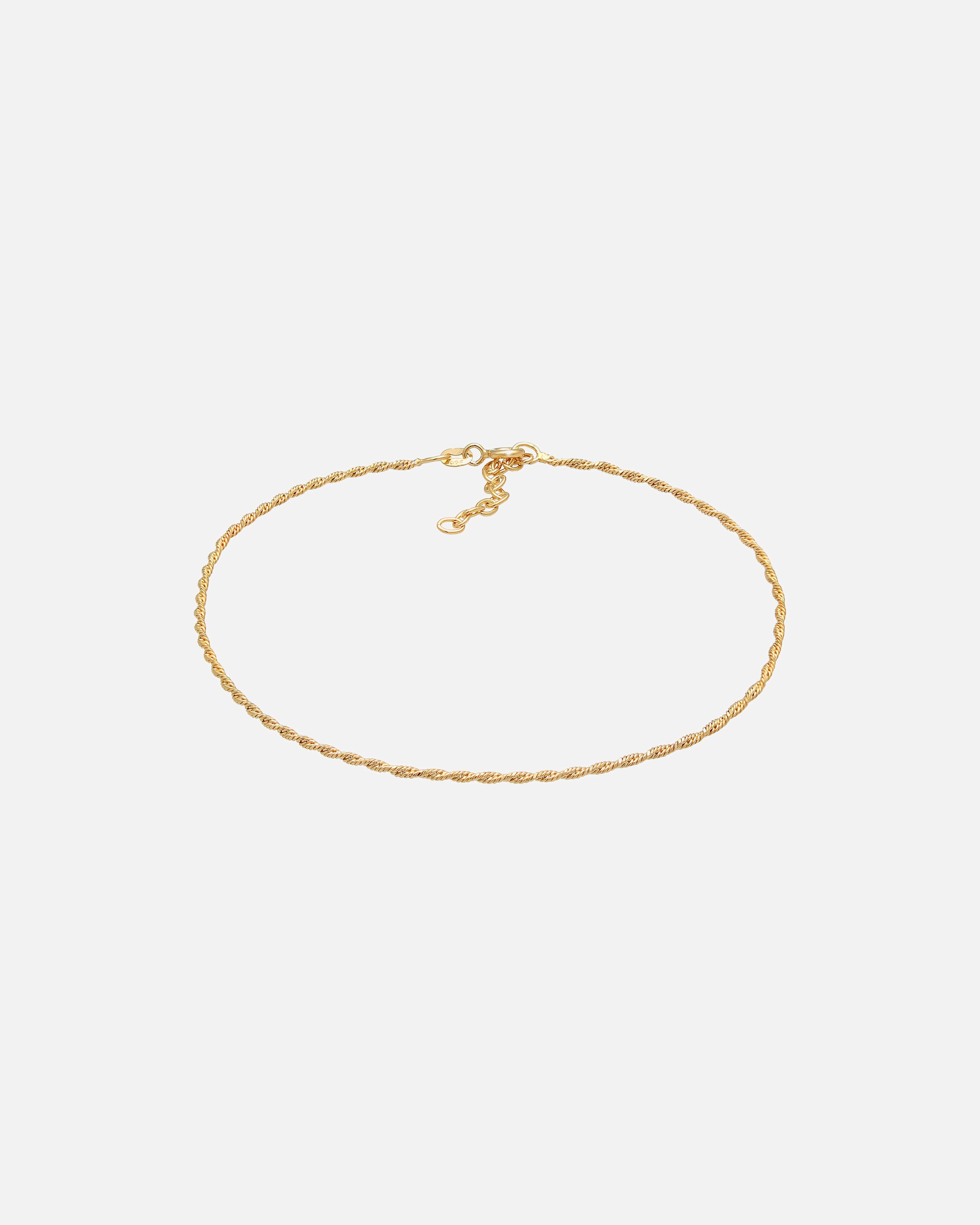 Biżuteria na stopy dla Kobieta Elli Naszyjnik damski sznurkowy Twisted Basic Timeless Trend regulowany wykonany ze srebra próby 925 Sterling Silver 25
