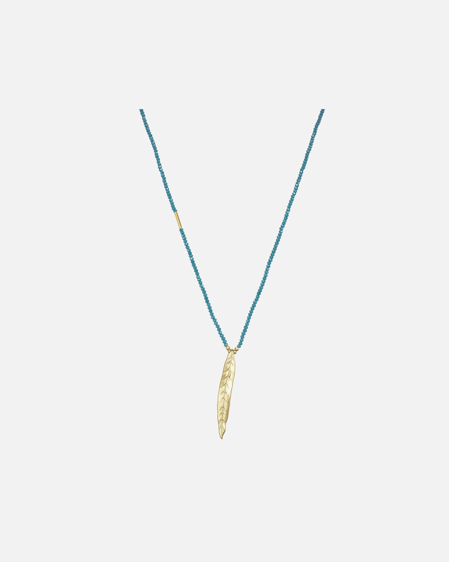 Naszyjnik dla Kobieta Łańcuszek Listek z Stop metali w Żółte złoto 90,5 cm