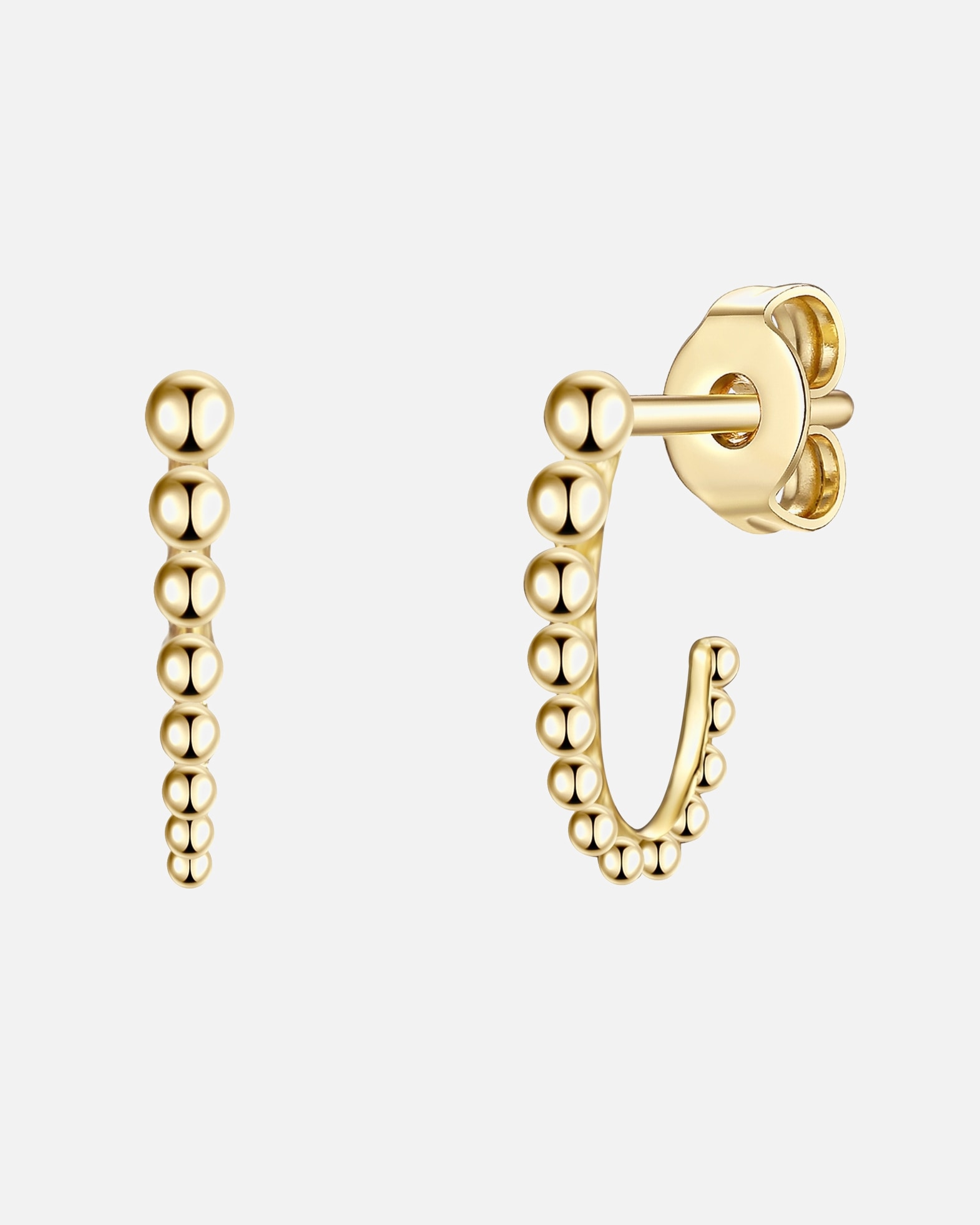 Kolczyki dla Kobieta Srebrne kolczyki kreole srebro wysokiej próby żółte złoto 12,0 mm