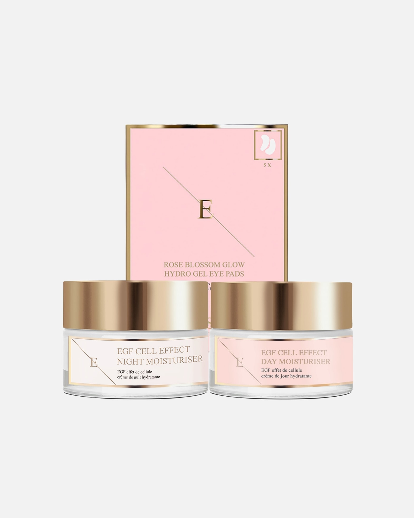Zestaw do pielęgnacji twarzy dla Kobieta ErthSkin London EGF Duo + Zestaw pod oczy Rose 1 sztukaka
