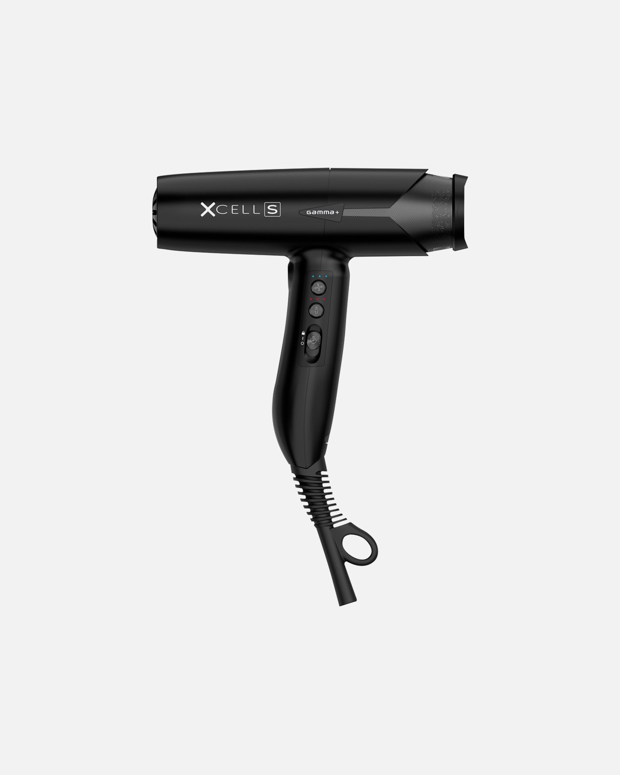 Suszarka do włosów dla Unisex Gamma+ Xcell S Black - Ultralekki z silnikiem cyfrowym i technologią jonową 1 sztuka