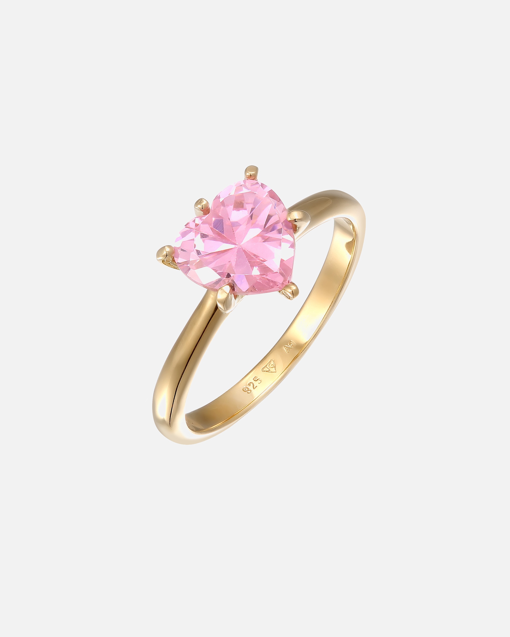 Pierścionek dla Kobieta Elli Damski soliter zaręczynowy miłość z cyrkonią kryształami w srebrze 925 Sterling Silver 58