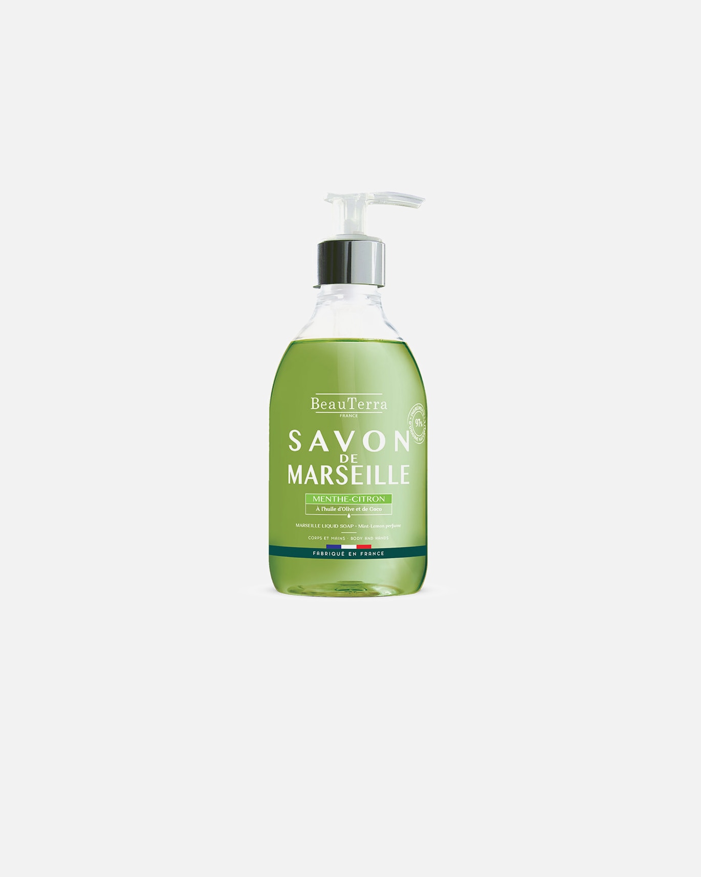 Żel pod prysznic dla Unisex Mydło MARSEILLE miętowo-cytrynowe 300 ml