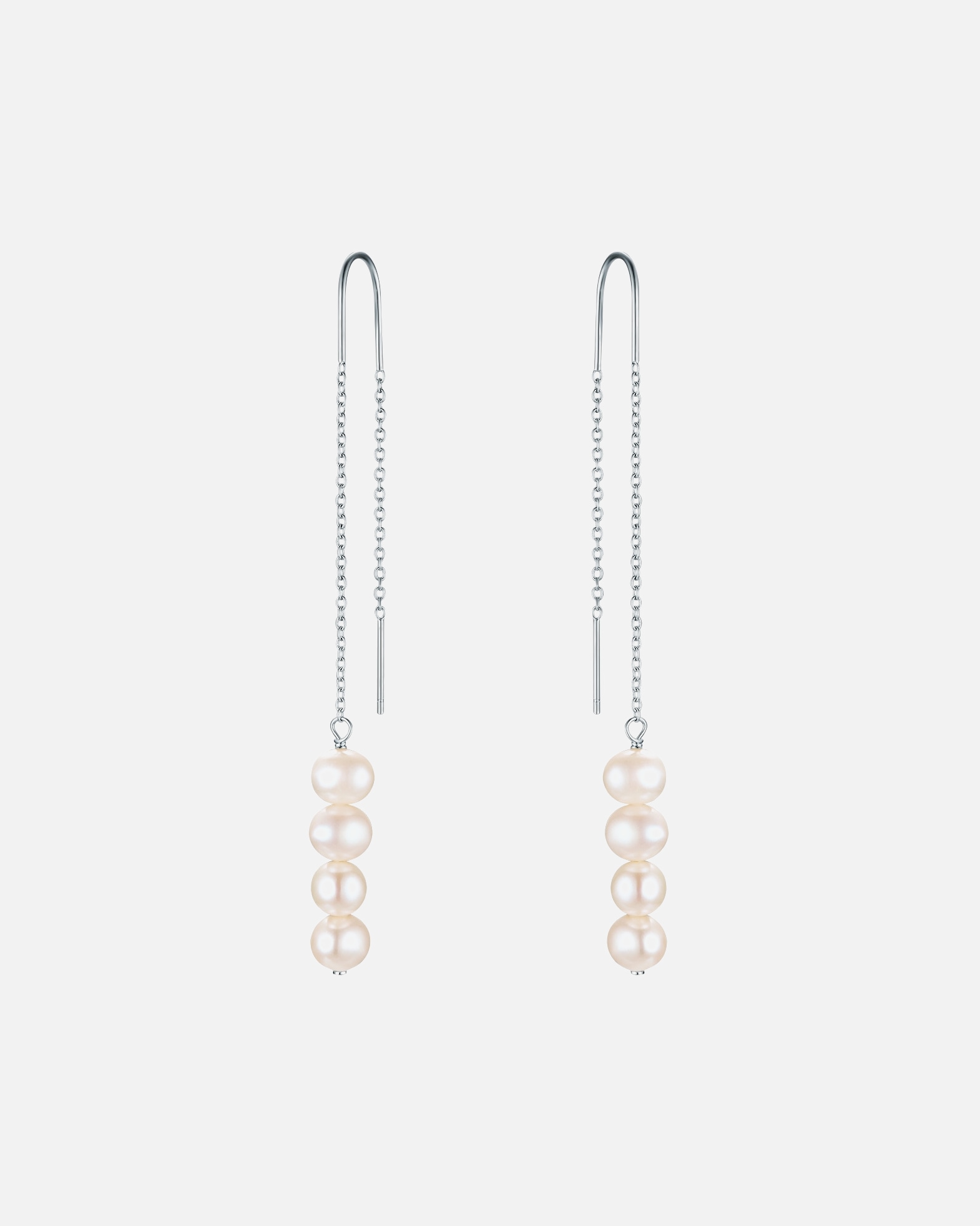 Kolczyki dla Kobieta Srebro wysokiej pr óby Perła hodowlana słodkowodna 81,0 mm