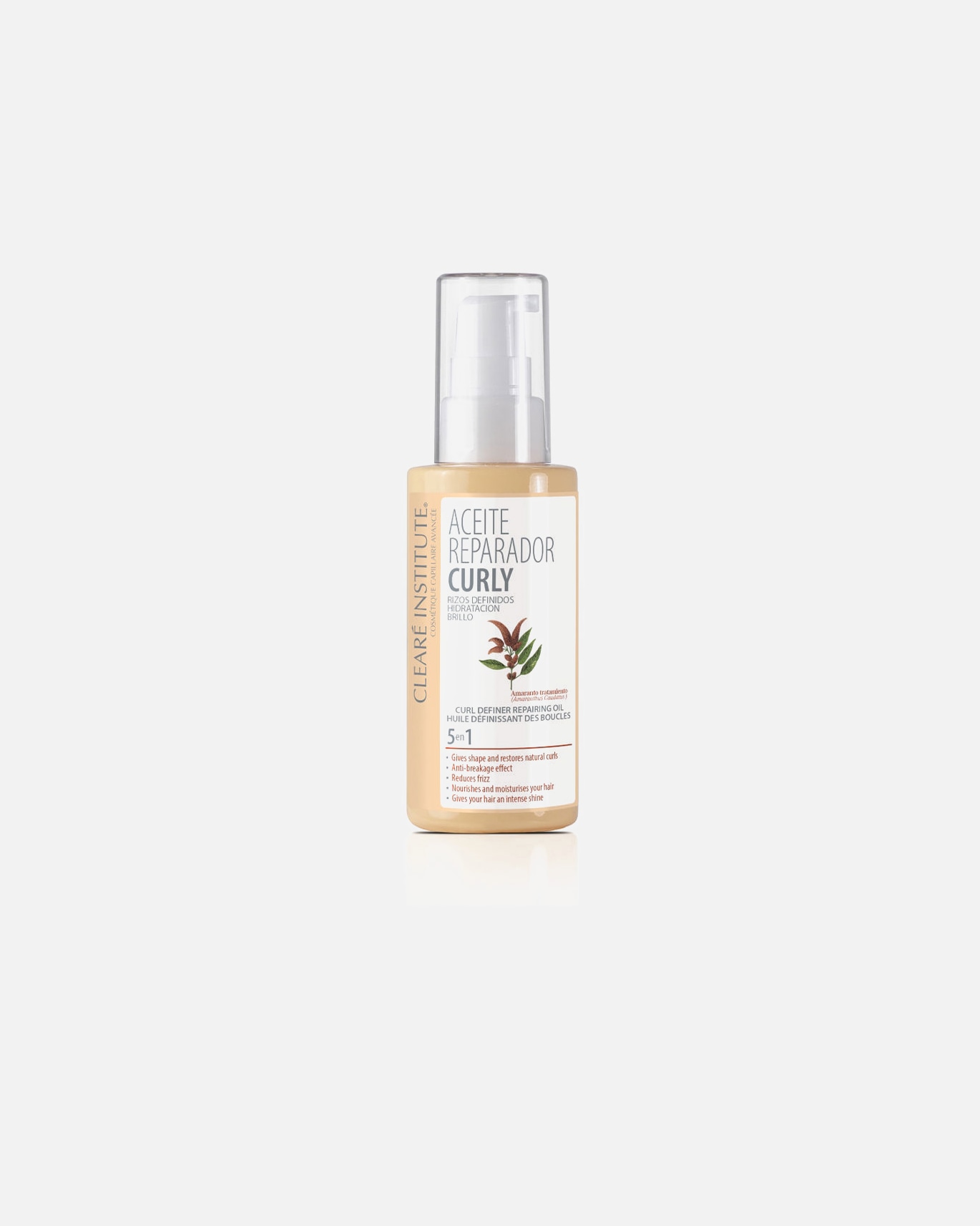 Kuracja do włosów dla Unisex Clearé Institute CURLY REPAIR OIL podkreśla loki, nawilża i nadaje połysk 50 ml