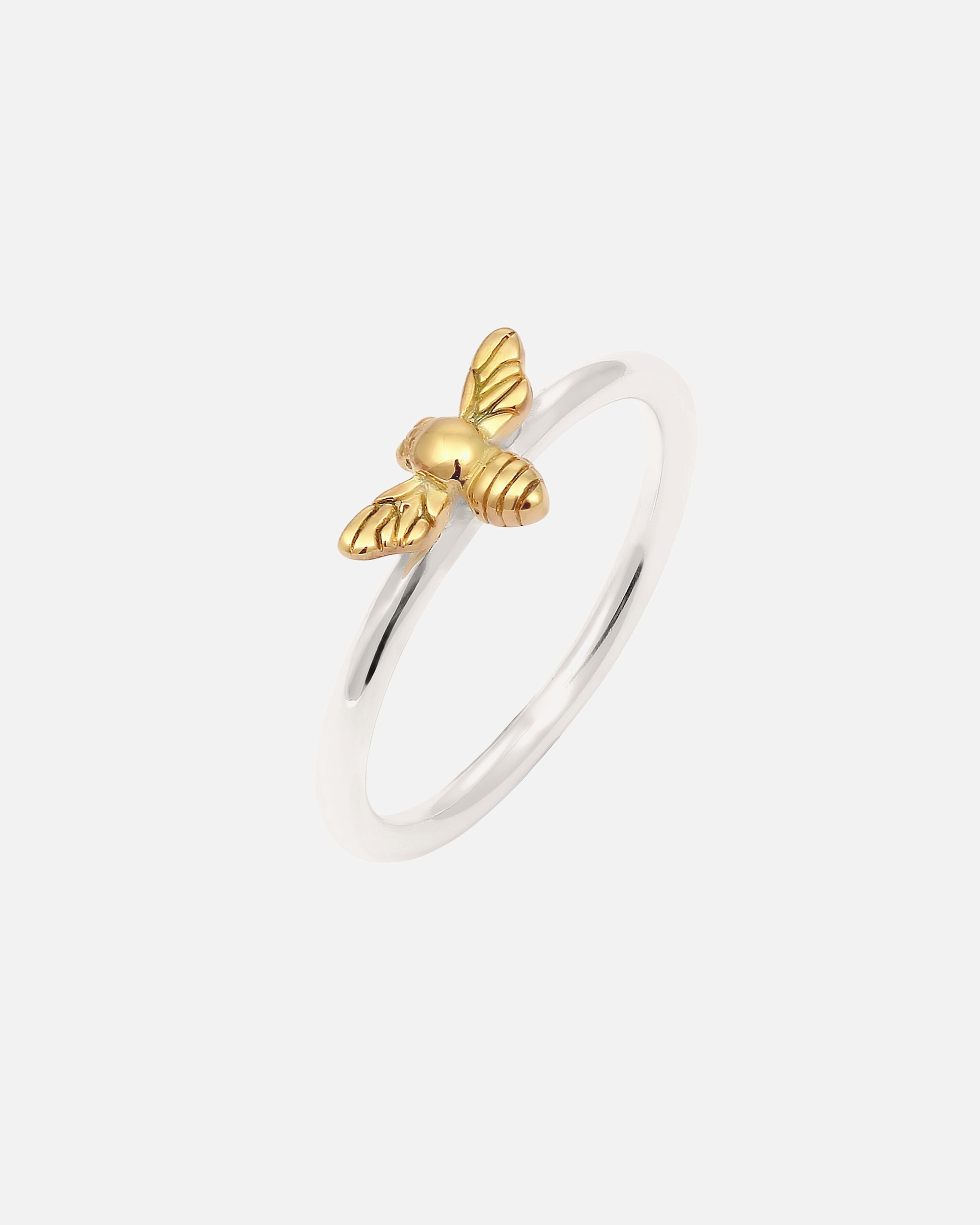 Pierścionek dla Kobieta Elli Damski symbol pszczoły miód w srebrze próby 925 Sterling Silver pozłacanym 58