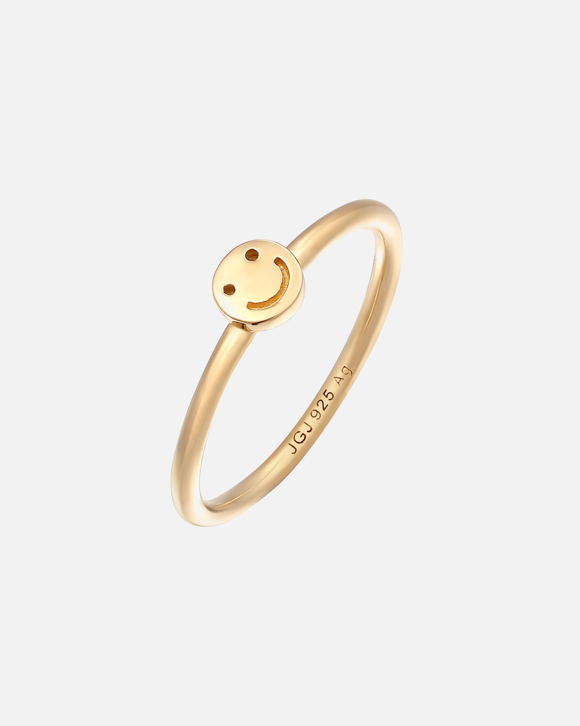 Pierścionek dla Kobieta Elli Damski z smiling face Trend Pinky ze srebra próby 925 Sterling Silver 46