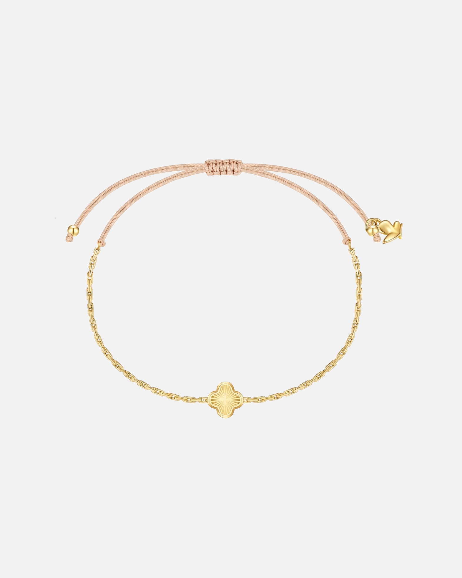 Bransoletka dla Kobieta Glanzstücke München Bransoletka koniczyna ze stali nierdzewnej w zlocie 15,0 - 22,0 cm, flexibel einstellbar