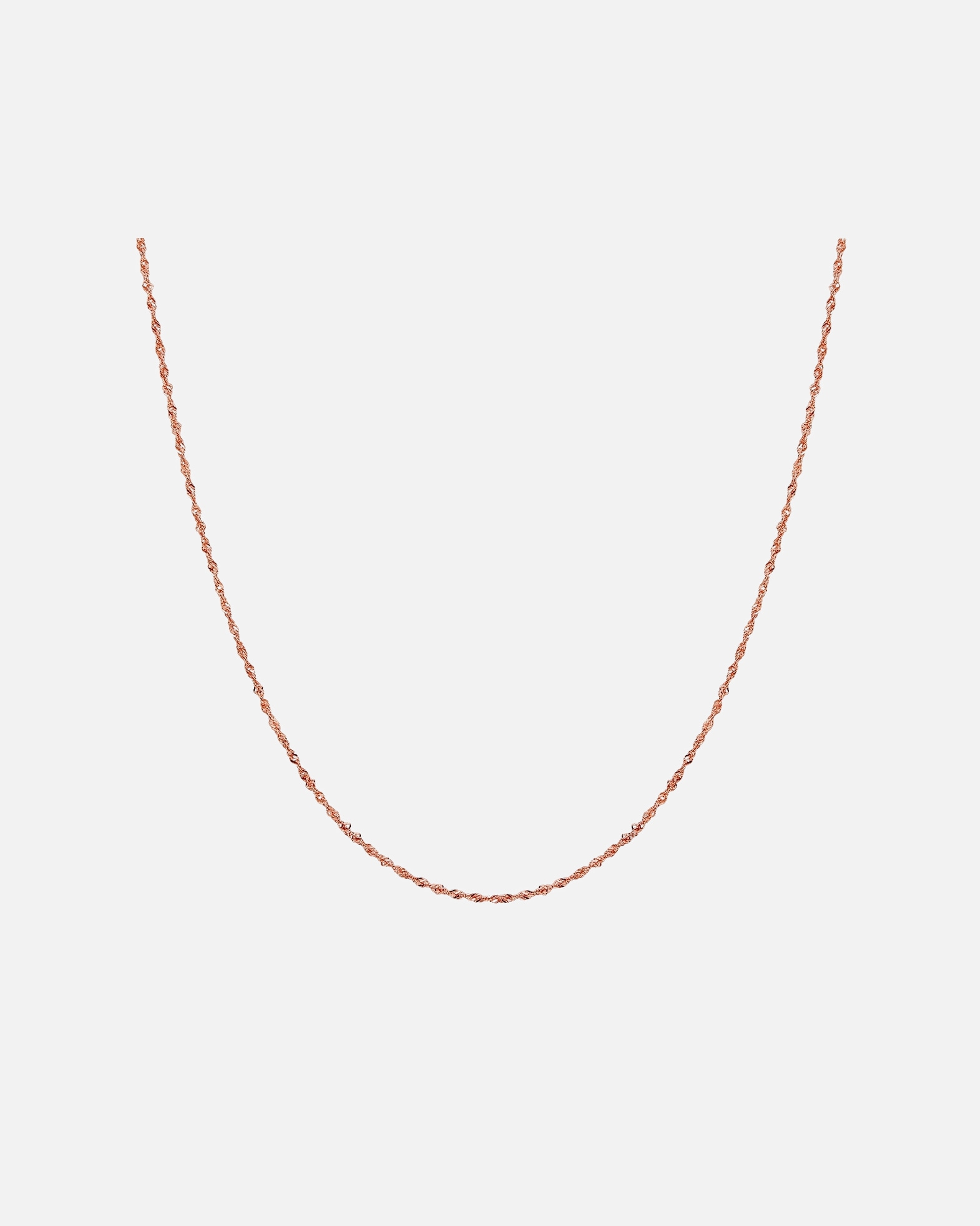 Naszyjnik dla Kobieta Naszyjnik srebrny srebro wysokiej próby różowe złoto 45 cm