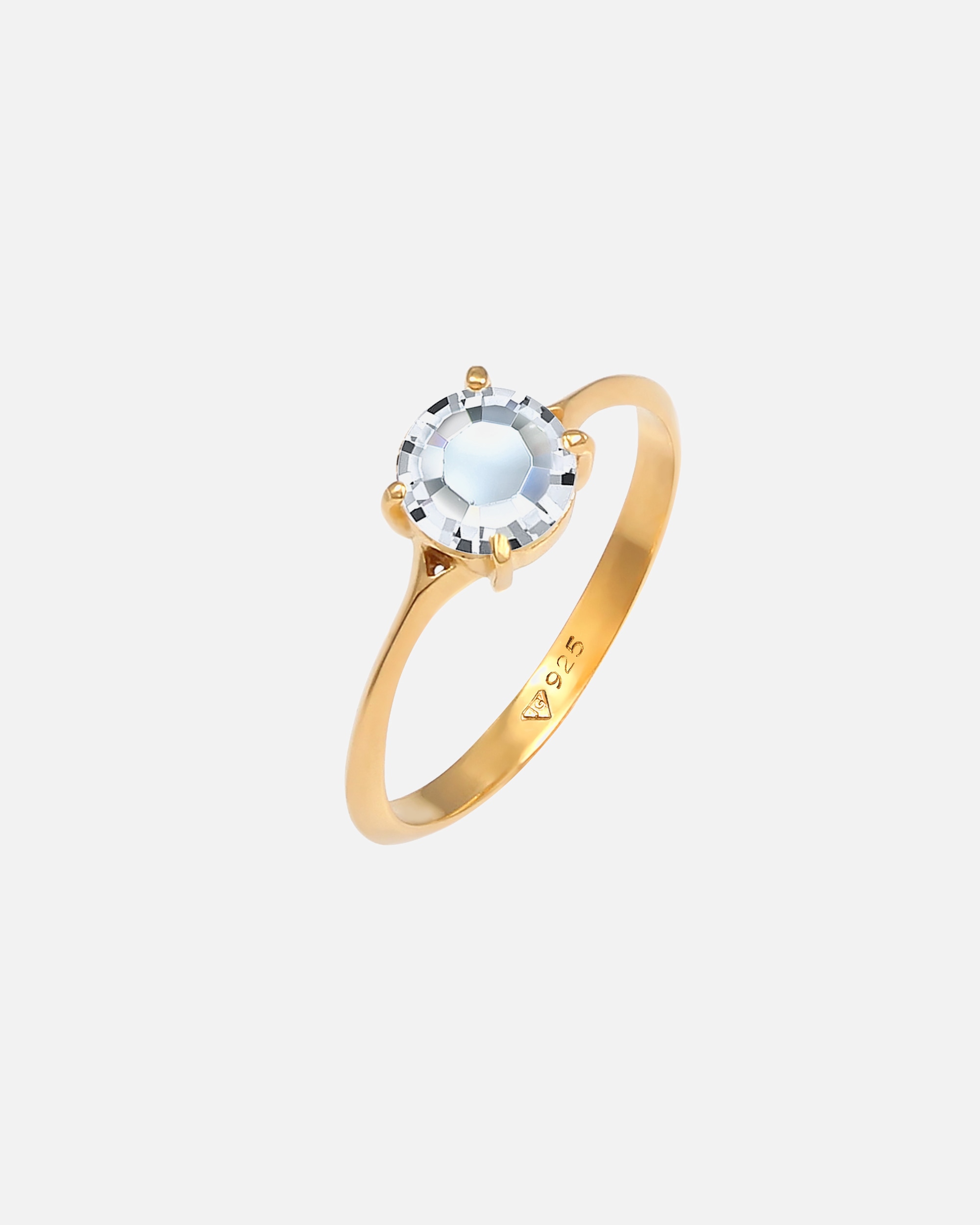 Pierścionek dla Kobieta Elli Damski pierścionek zaręczynowy z kryształami ze srebra 925 Sterling Silver 54