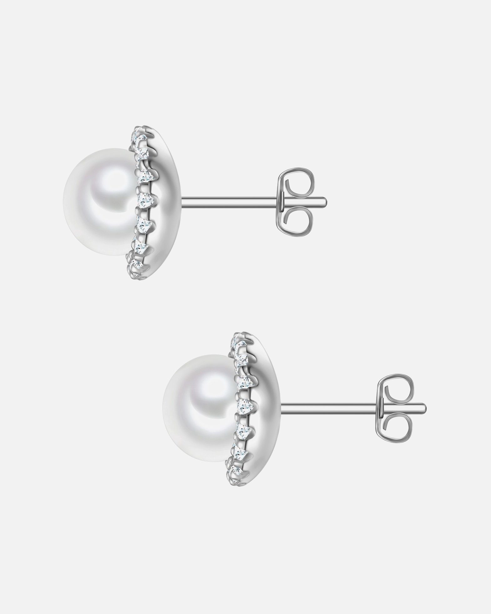 Kolczyki dla Kobieta Rafaela Donata Kolczyki z Srebra Sterling w srebrze z cyrkonia i perla muszlowa 8,7 mm