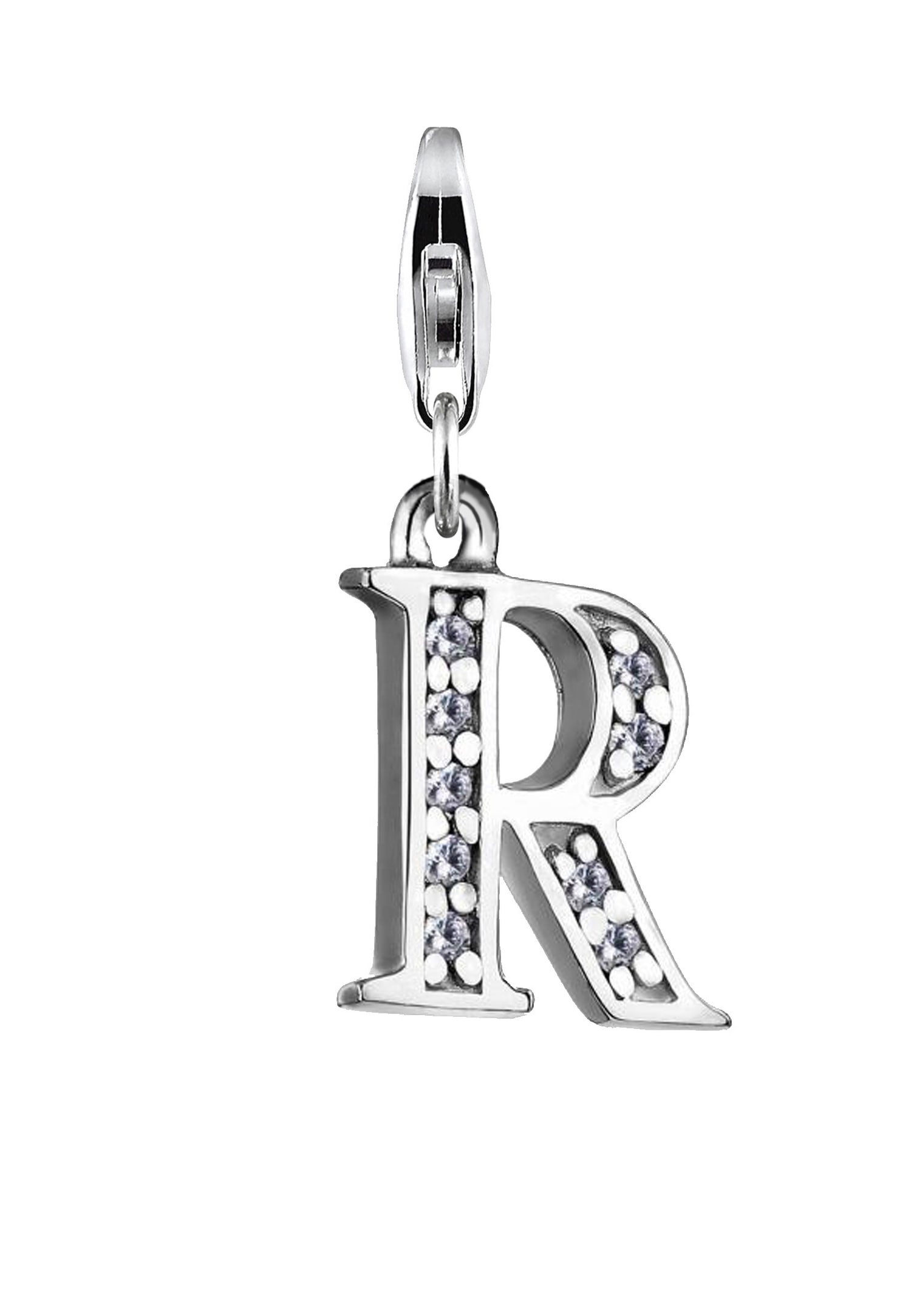 Damski wisiorek litera R ze srebra próby 925 sterling silver